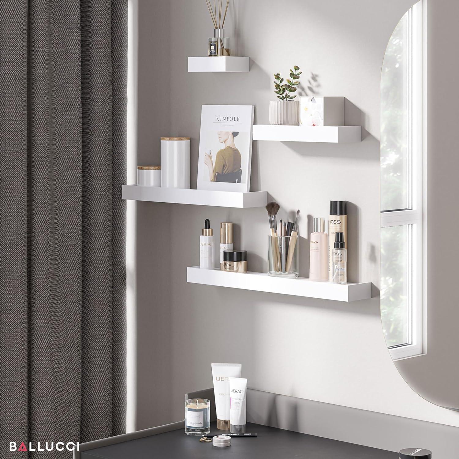 Ballucci Array 4 Piece Floating Wall Shelves Set