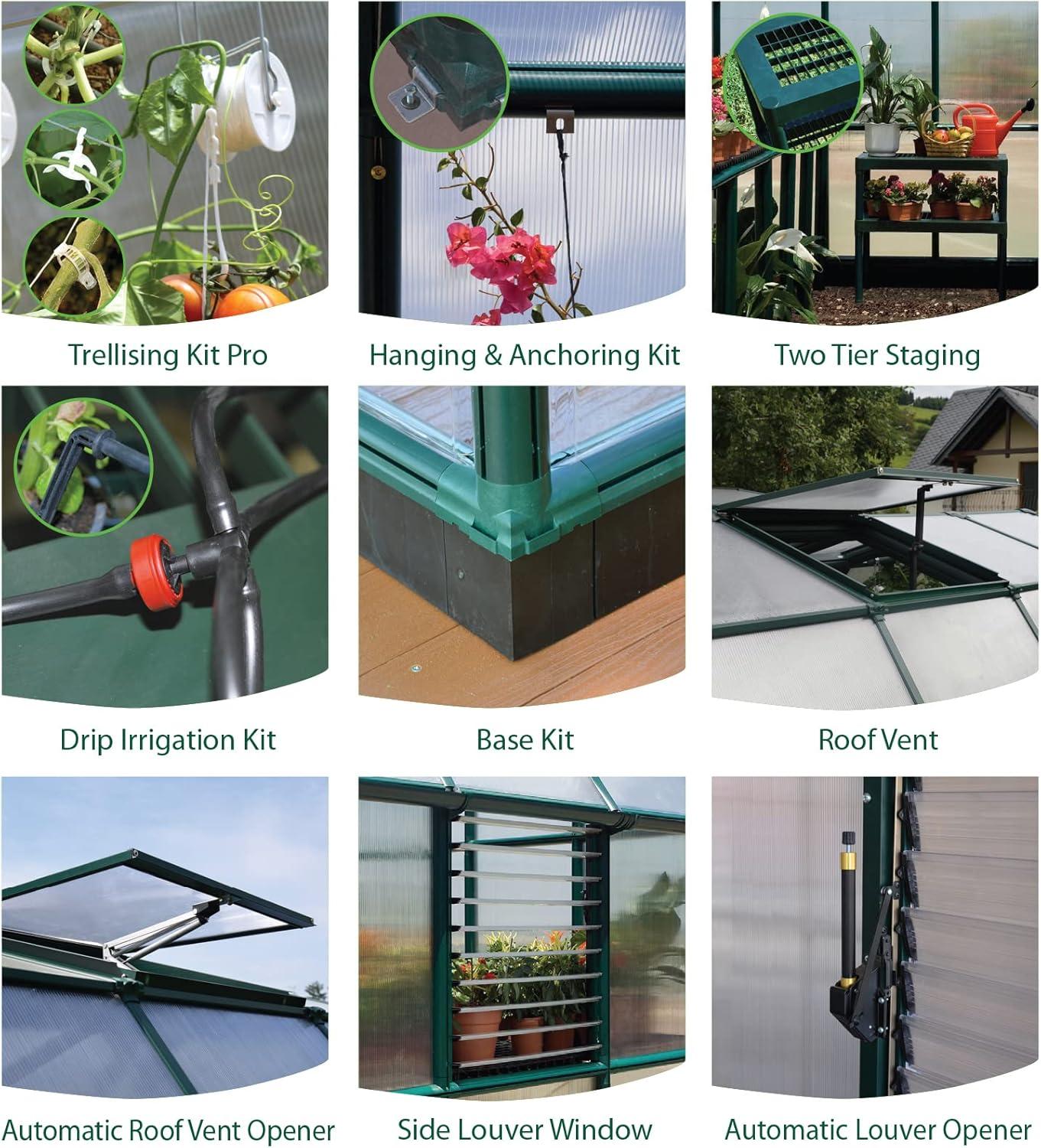 Canopia Palram - Canopia Prestige 2 Twin Wall 8' W Greenhouse with Starter Kit