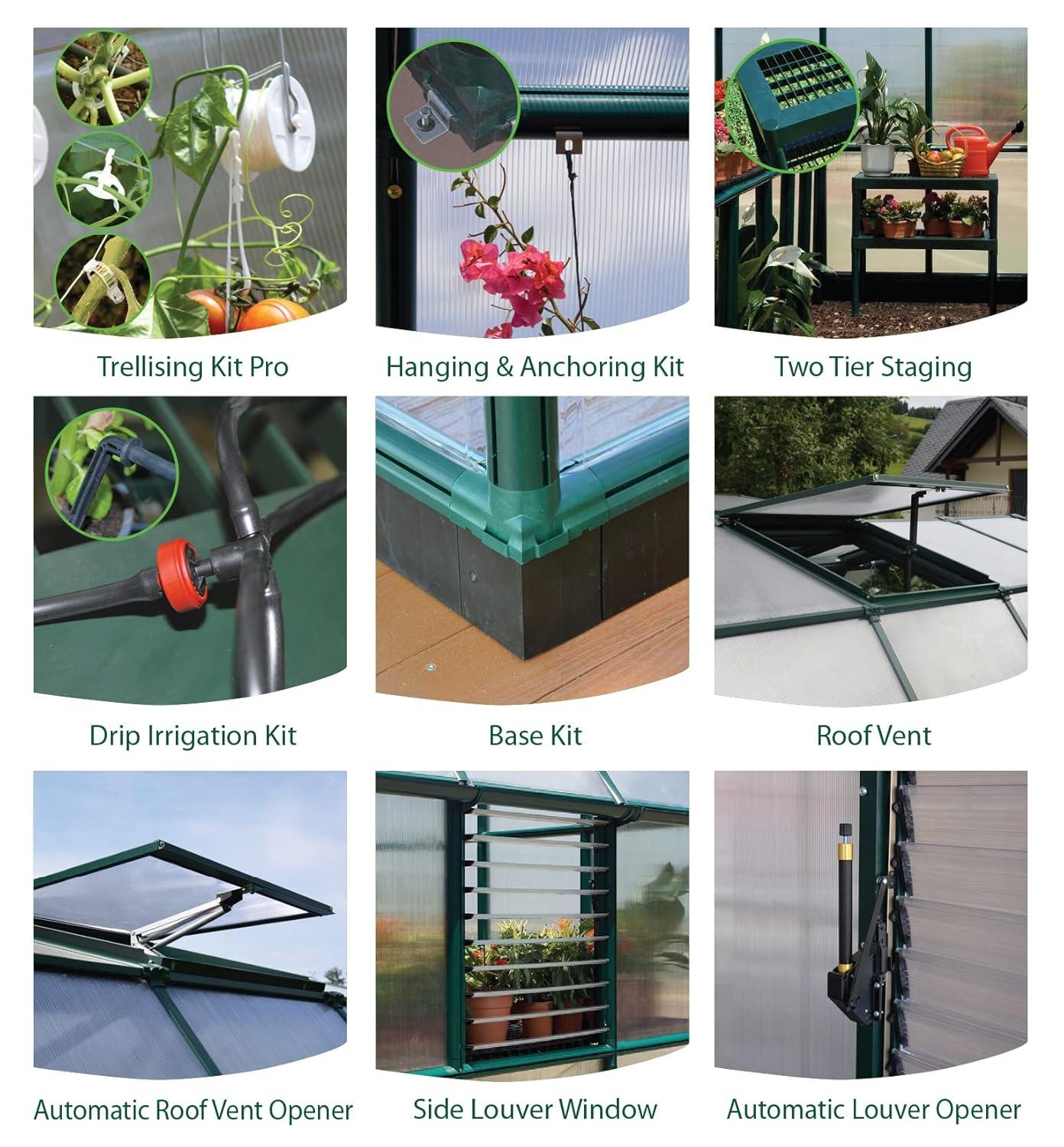 Canopia Palram - Canopia Prestige 2 Twin Wall 8' W Greenhouse with Starter Kit