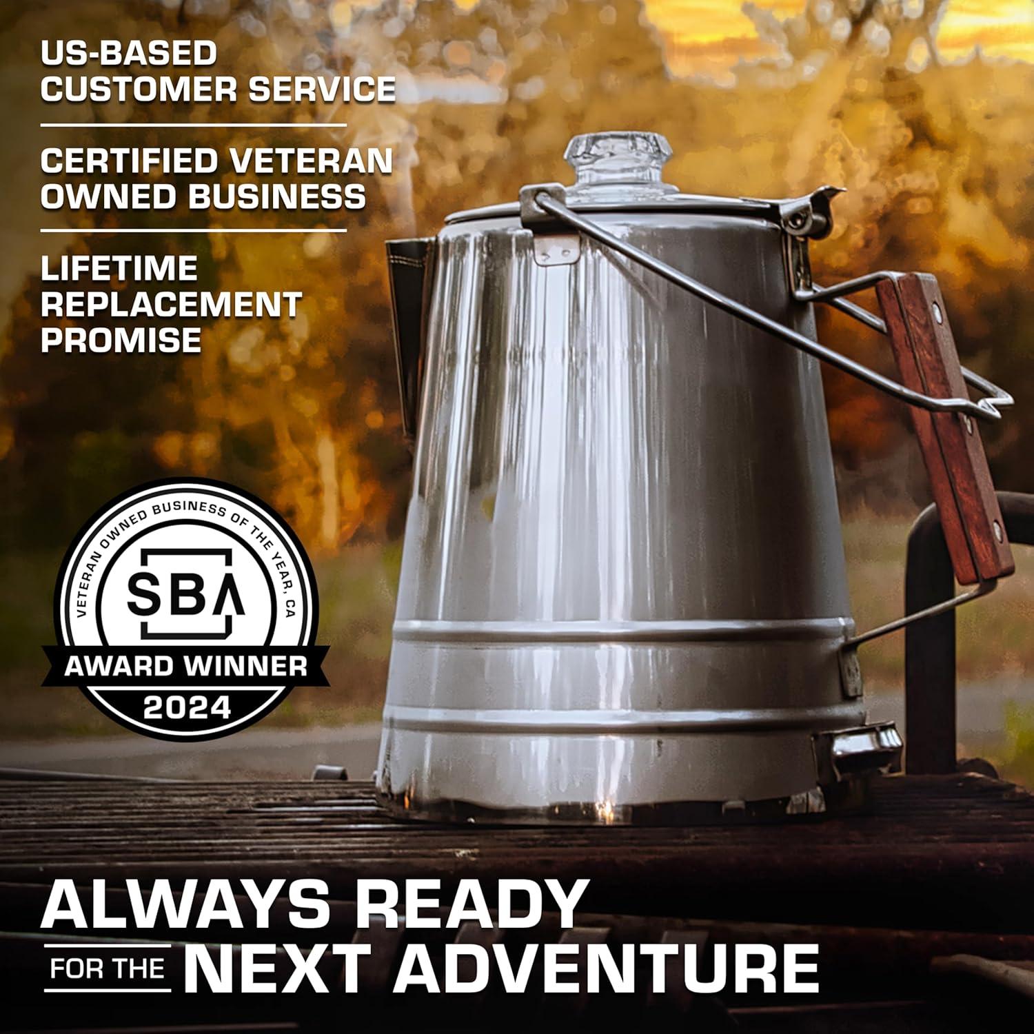 COLETTI Scoutmaster 24-Cup Stainless Steel Coffee Percolators