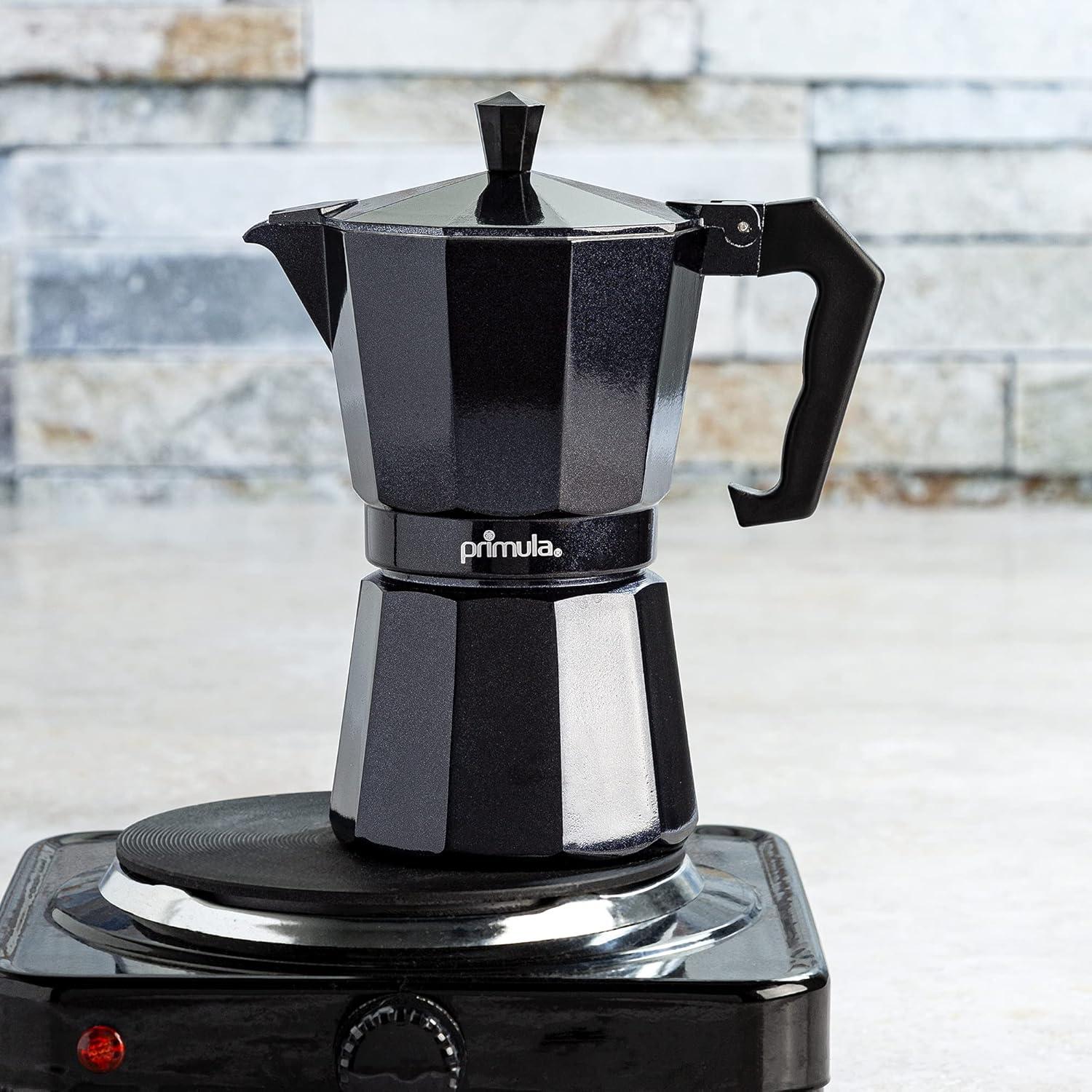 Primula PEBK-3306 6-Cup Aluminum Espresso Coffee Maker, Black