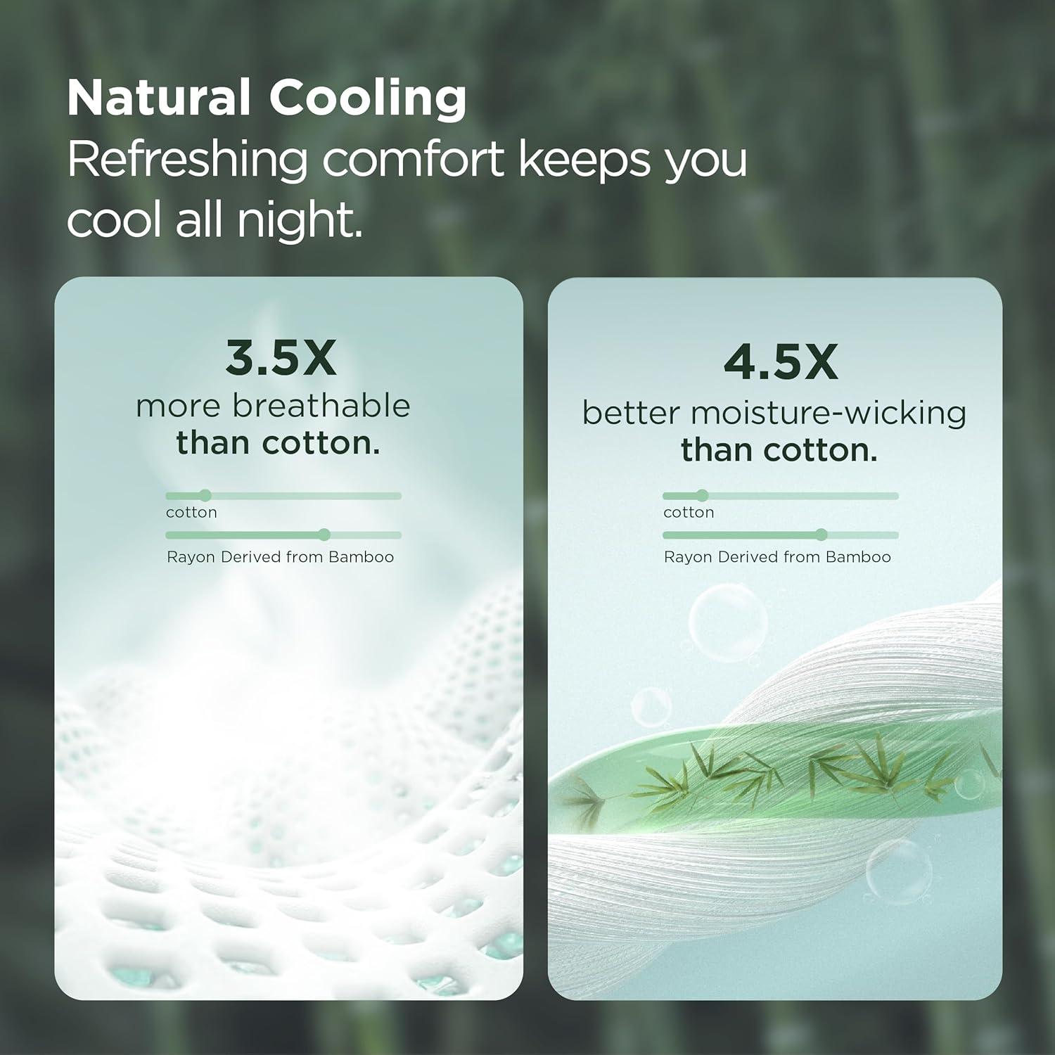 Bedsure Bedsure Pillow Cases Queen Size Set Of 2 - Polyester & Rayon Derived From Bamboo Cooling Pillowcase, Breathable, Soft And Wrinkle-Free Pillow Covers With Envelope Closure, Gifts, 20X30 Inches