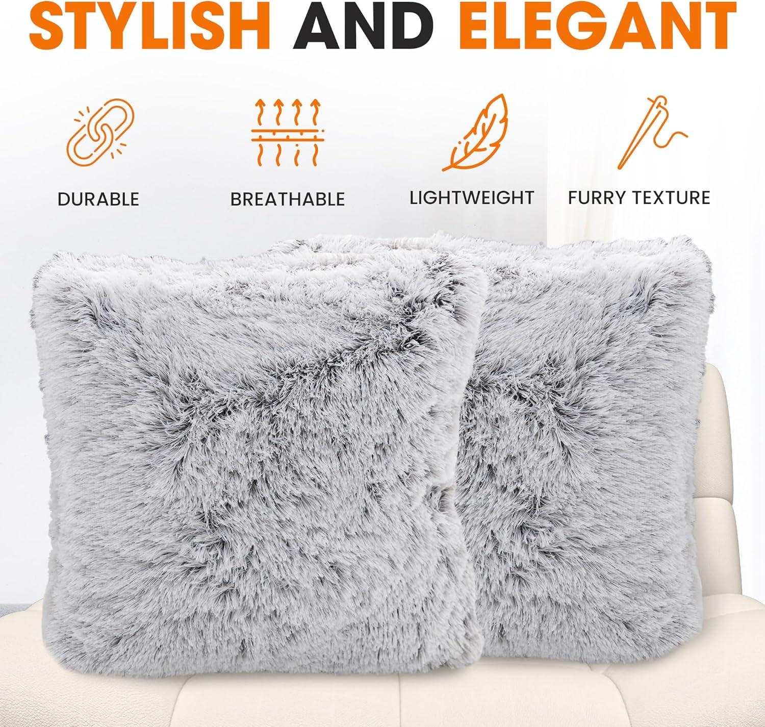 Faux Fur Throw Pillow