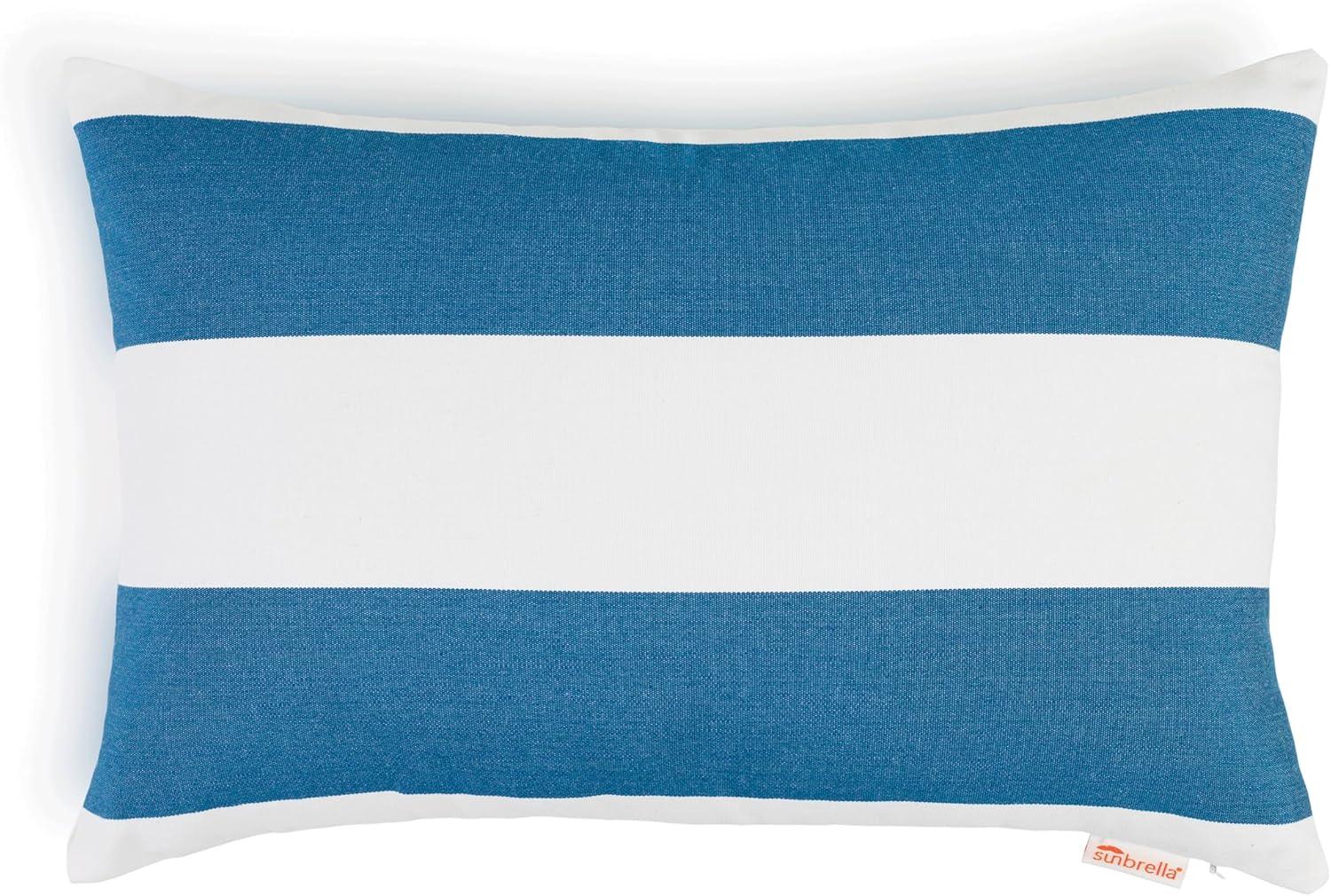 Striped Sunbrella® Indoor/Outdoor Reversible Pillow Cover