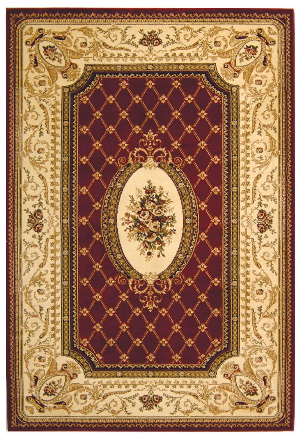 Lyndhurst LNH223 Power Loomed Area Rug - Red/Ivory - 5'3"x7'6" - Safavieh.