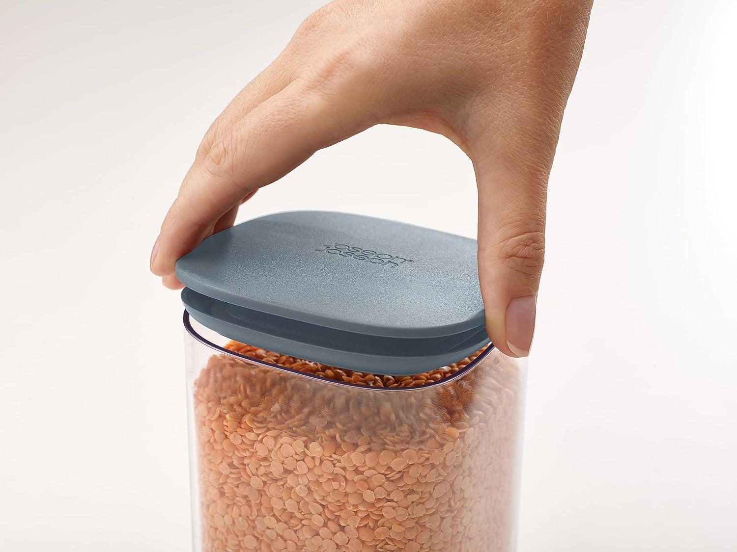 Joseph Joseph Podium 10pc Storage Container Set - Sky: Airtight, Stackable, Food Storage Canisters, 2-Year Warranty