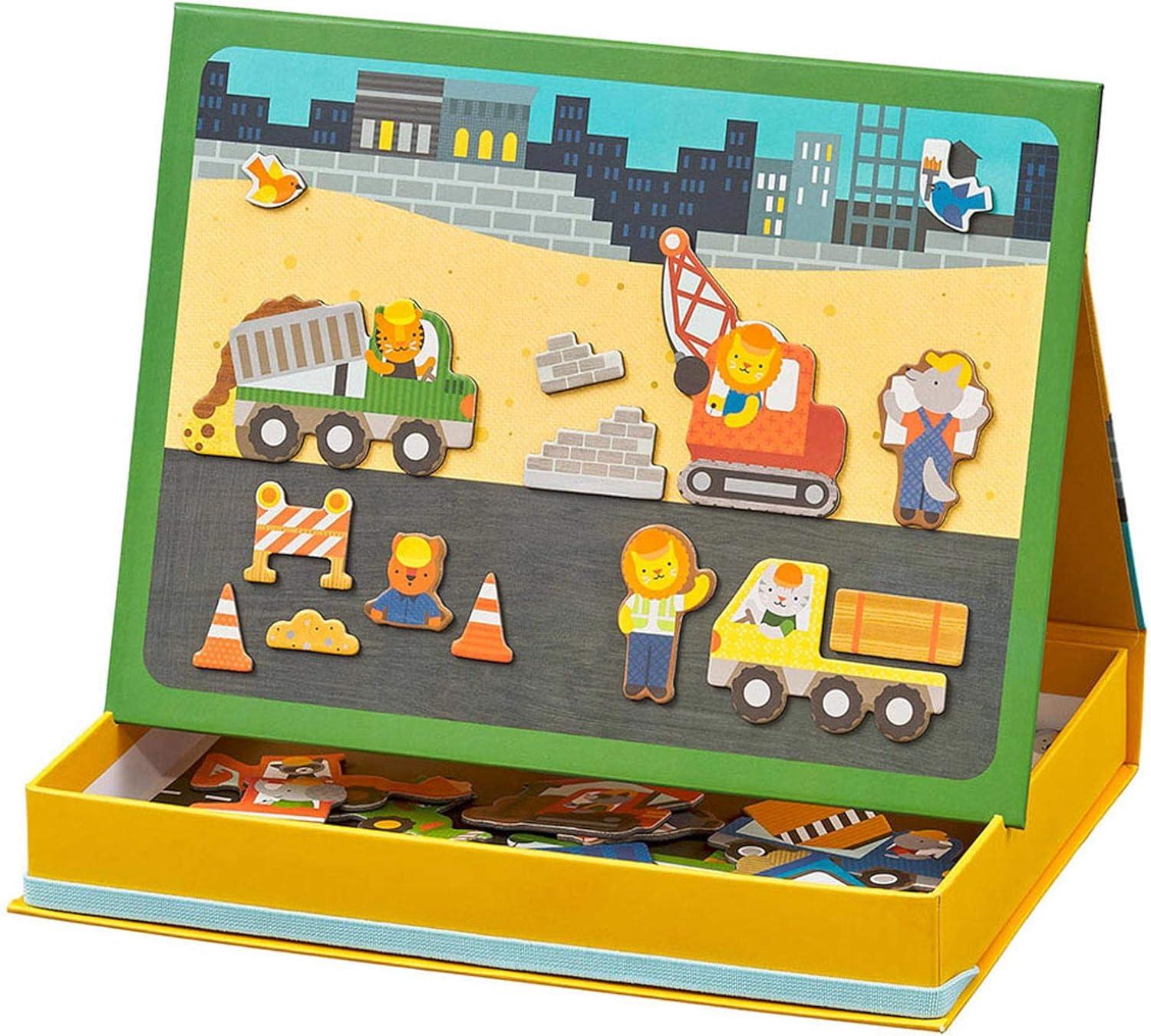 Petit Collage Construction Site Magnetic Play Scene with 40 Pieces