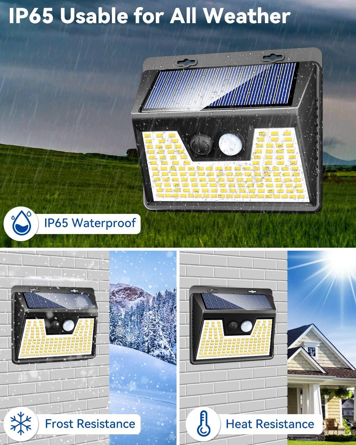 10-Pack Solar Powered LED Wall-Mounted Outdoor Lights