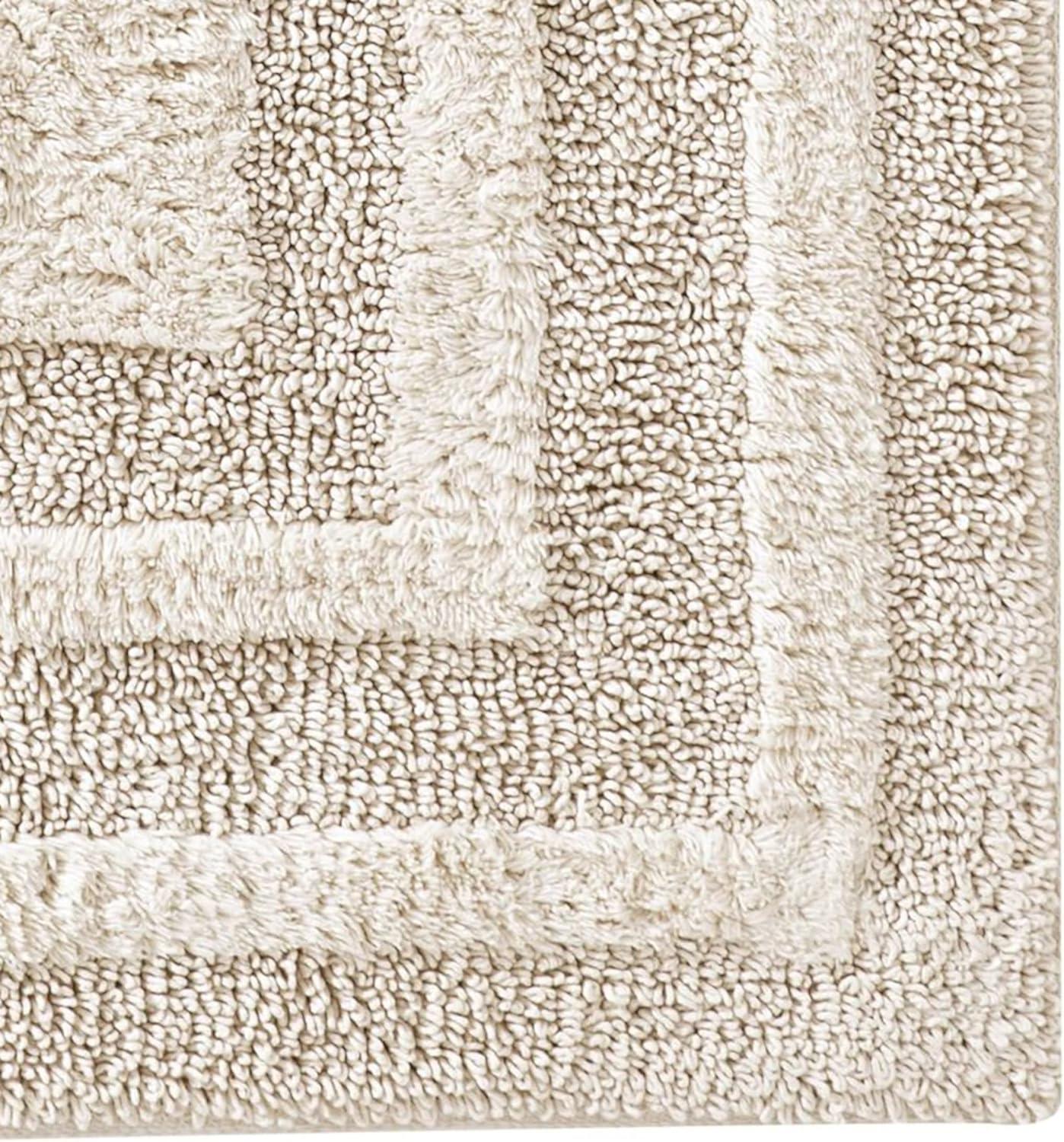 Logan Light Beige Cotton Bath Runner Rug