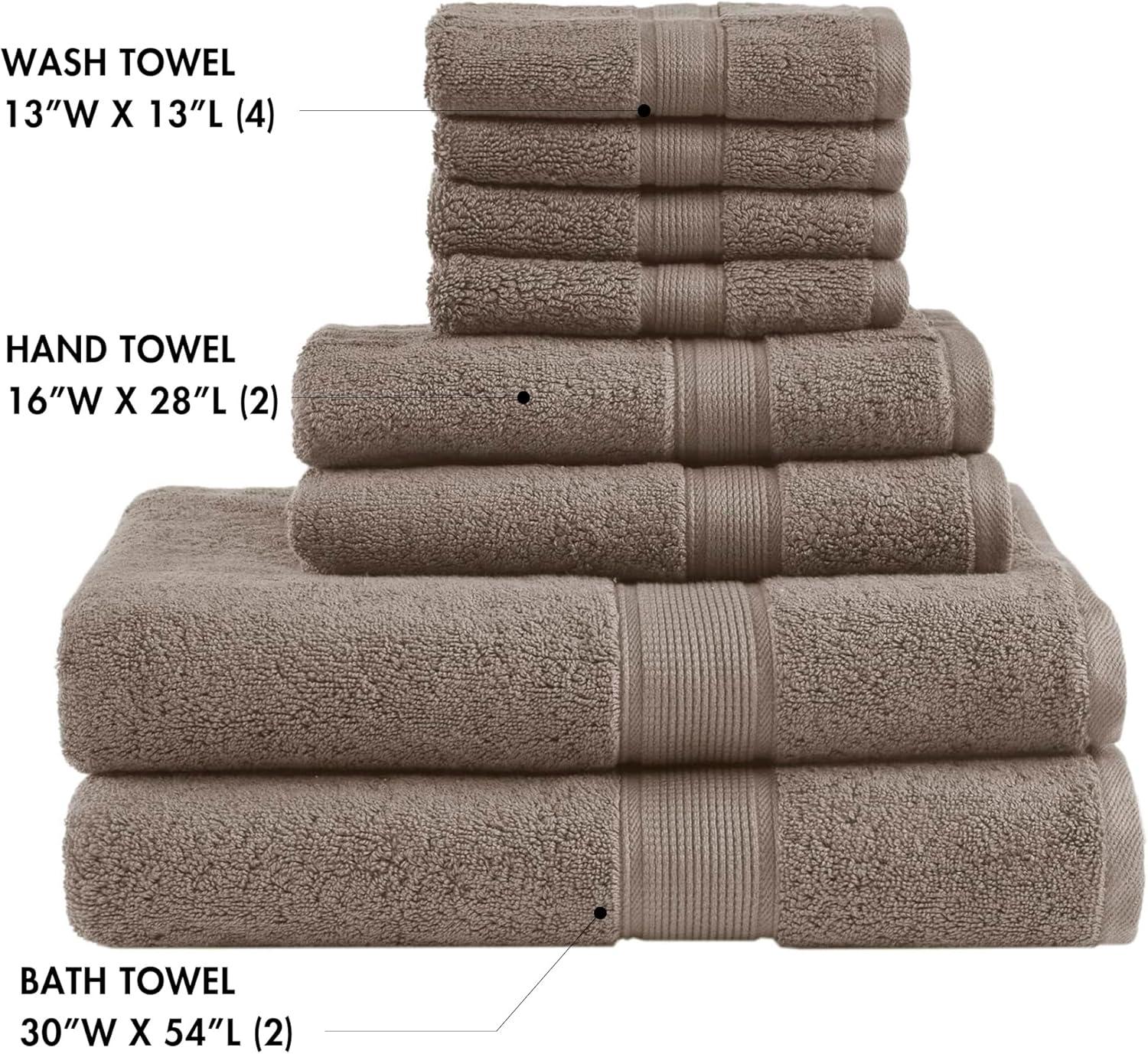 Madison Park Signature 800GSM Ultra-Soft 100% Cotton Absorbent Towel Set