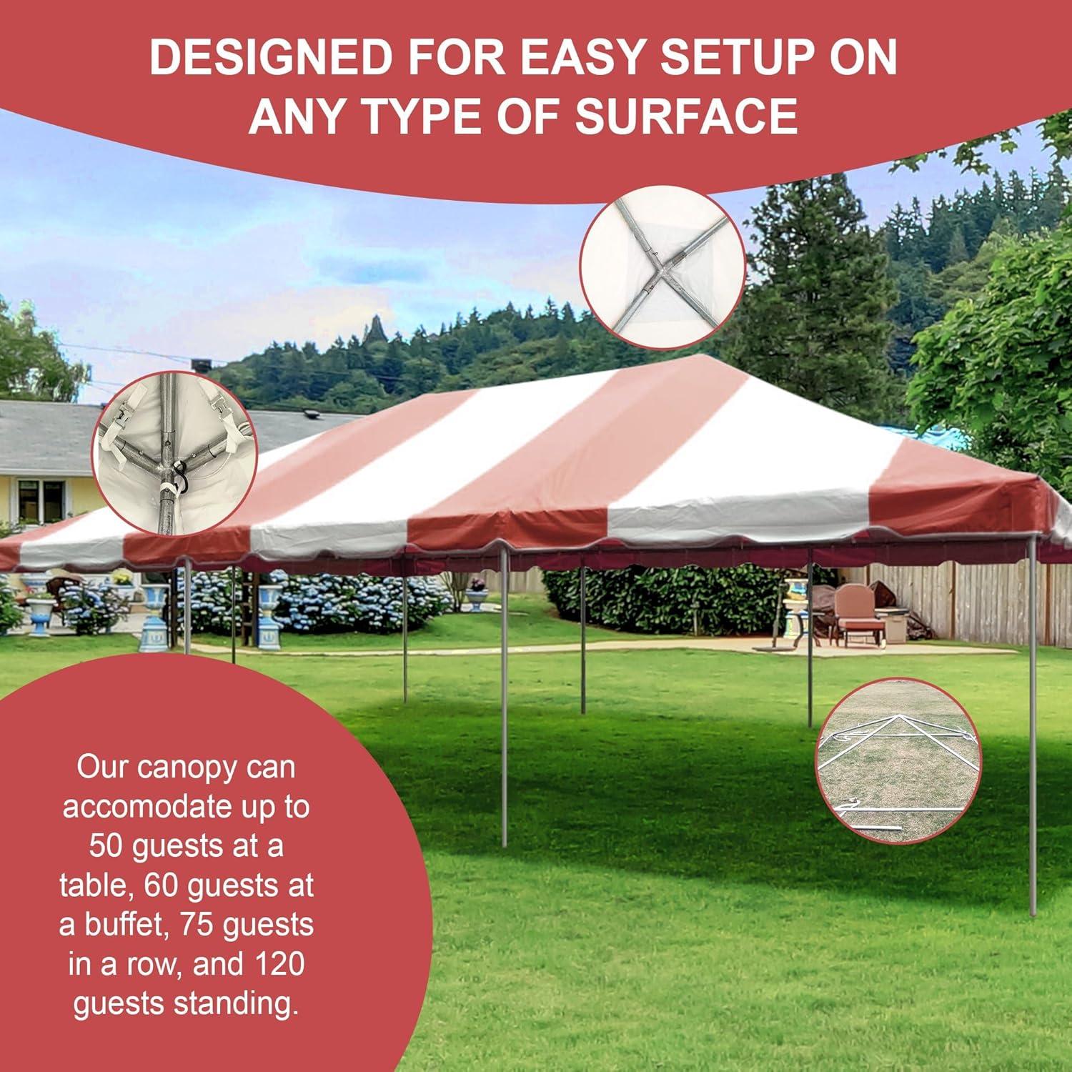 Party Tents Direct Weekender West Coast Frame Party Tent, Red, 20 ft x 30 ft