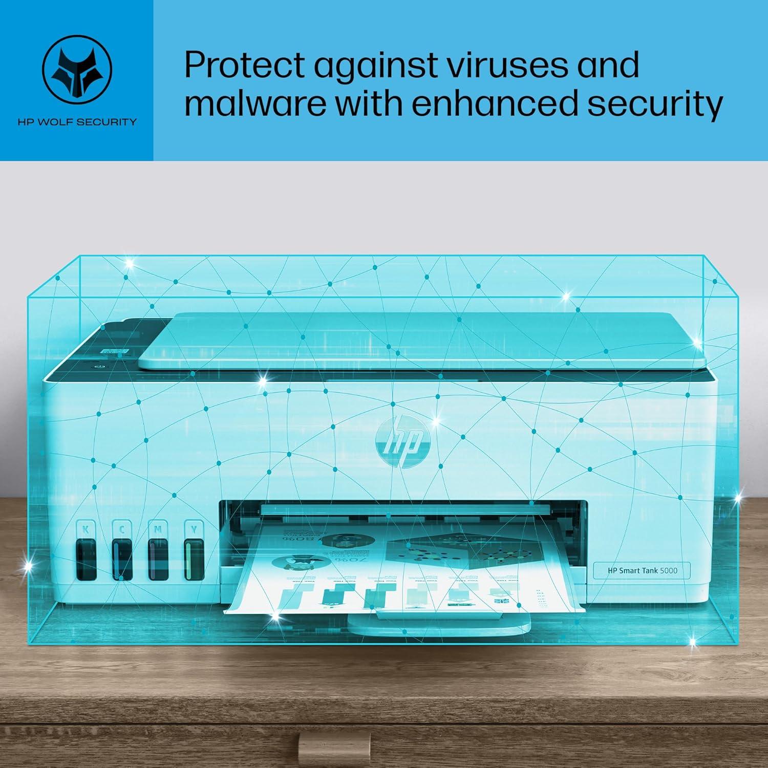 HP Inc. Smart Tank 5000/5100 All-in-One Inkjet Printer, Mobile Print, Copy, Scan Up