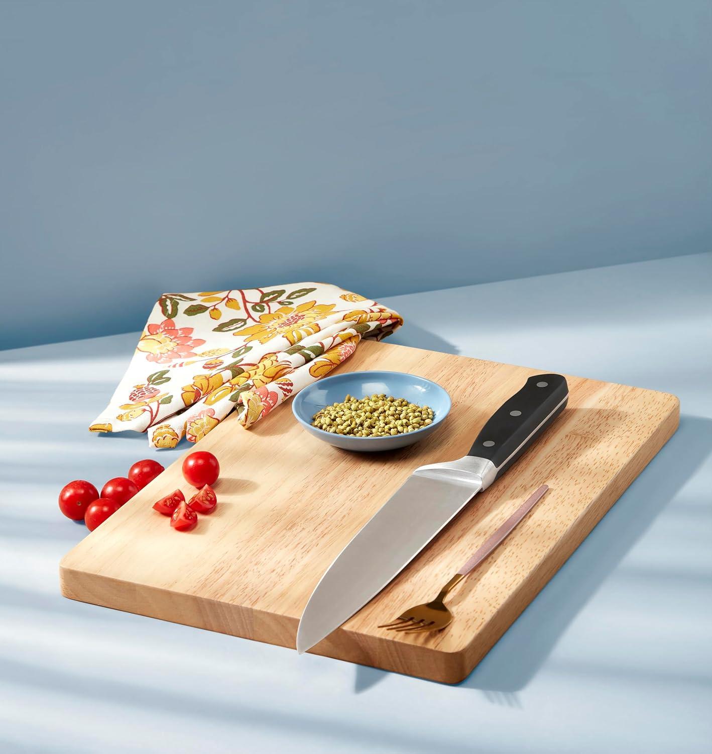 Makerflo Bamboo Wood Cutting Board 14 x 10 Inches - 1 Pc Ideal for Laser Engraving