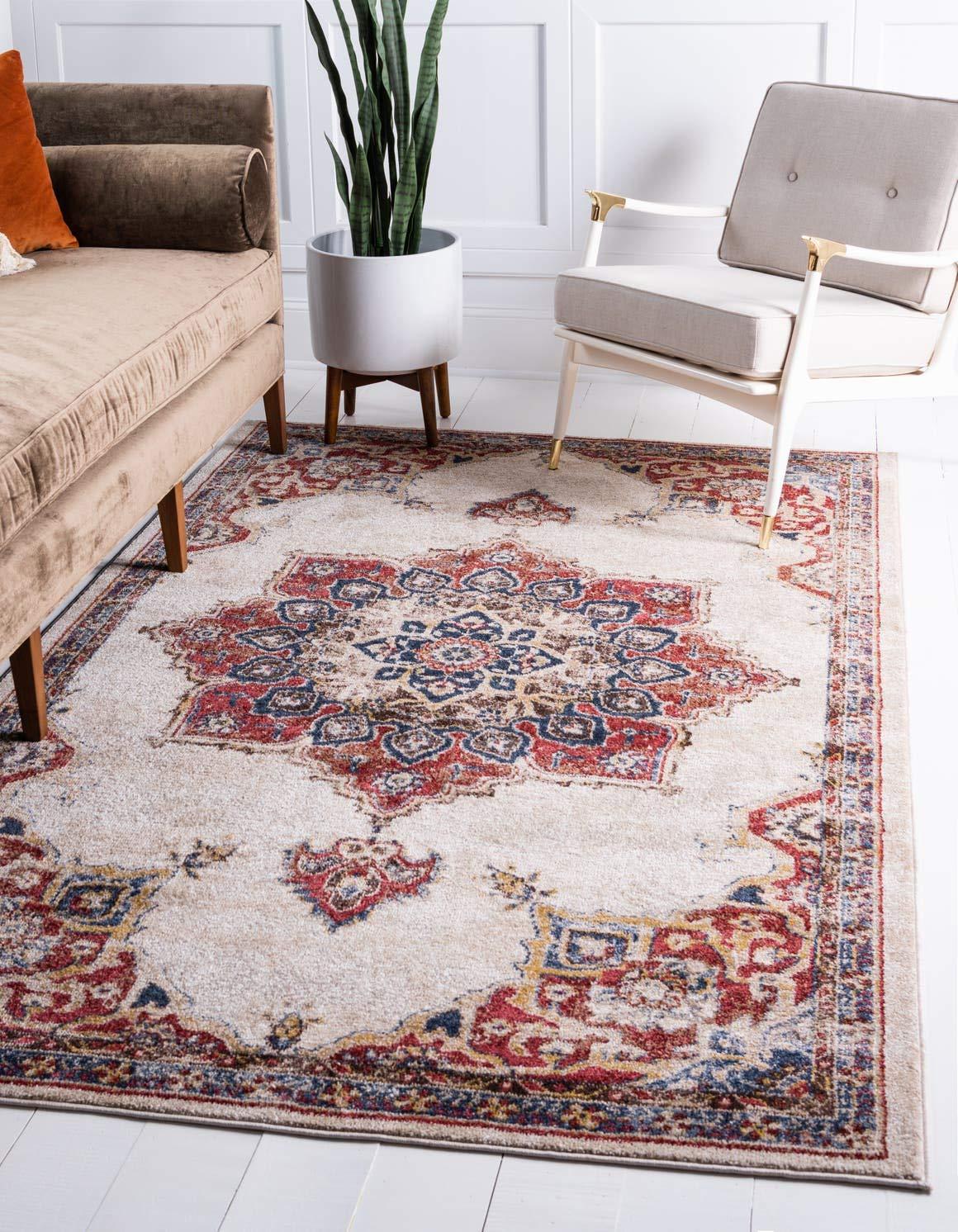 Unique Loom 5' 0 x 8' 0 Utopia Helios Cream Area Rug