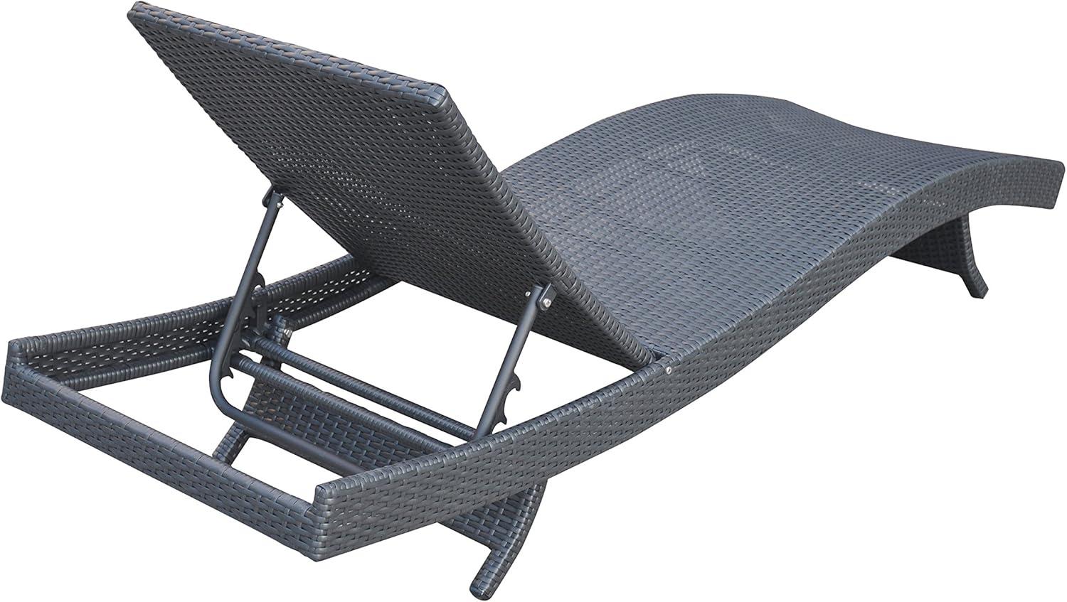 Highland Dunes Thuy Premium All-Weather Wicker Outdoor Armless Lounge Chair