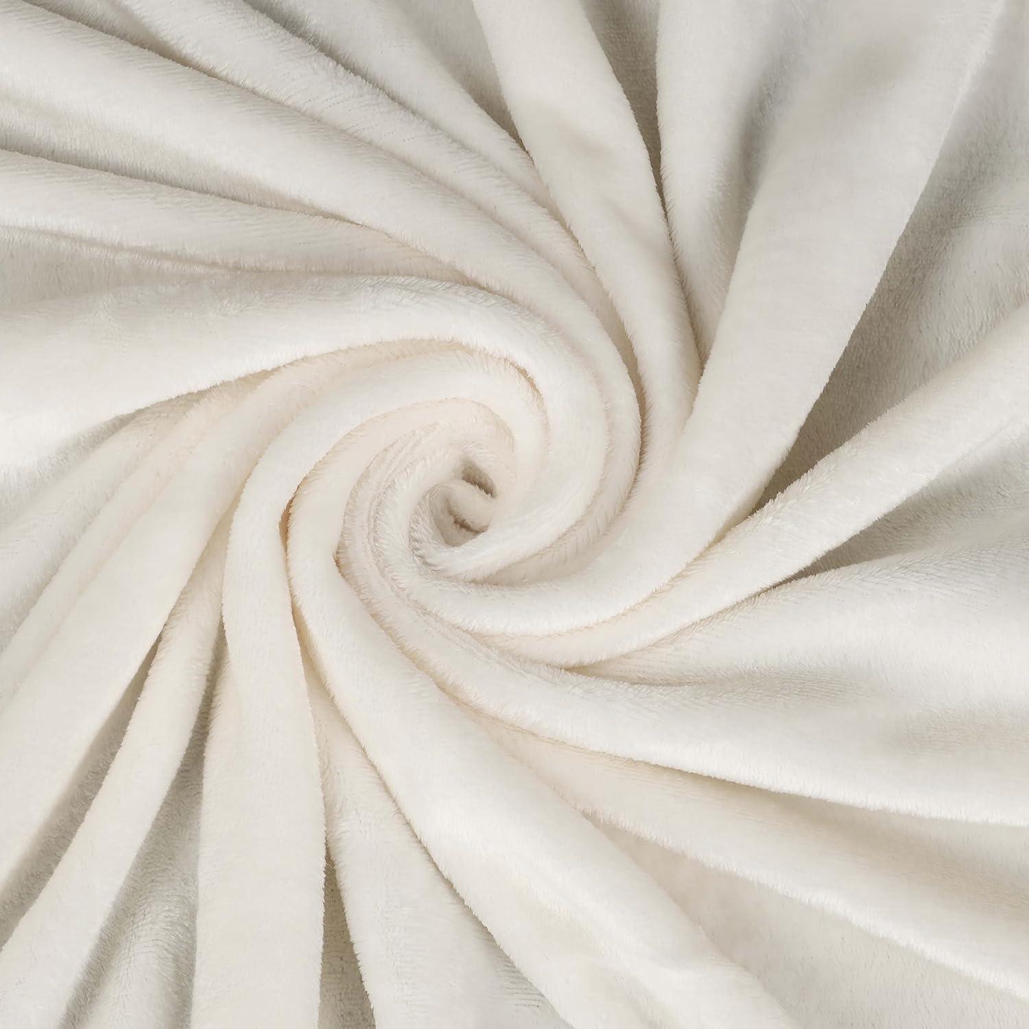 Superior Superior Polka Dots or Solid Fleece Plush Blanket Medium Weight Fluffy Soft Decorative Bedding