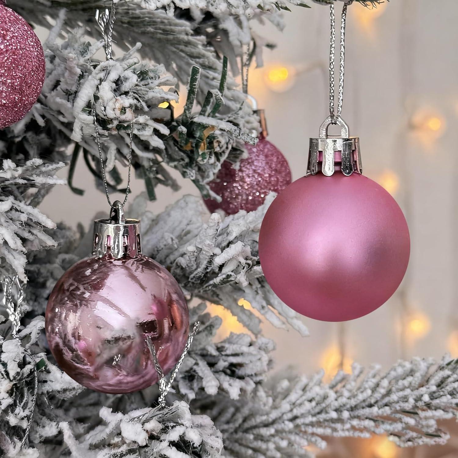 Fuebueo 24Pcs Christmas Balls Ornaments Shatterproof Hanging Ball for Holiday Wedding Party