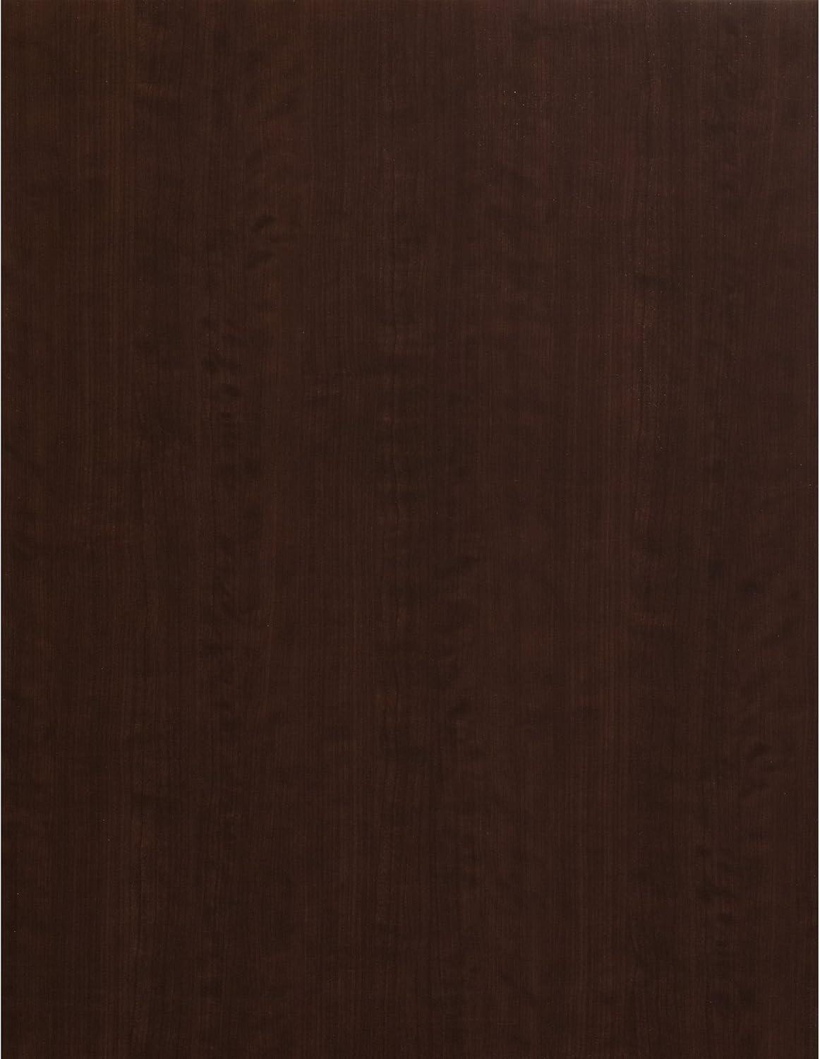 Mocha Cherry L-Shaped Office Desk with Return