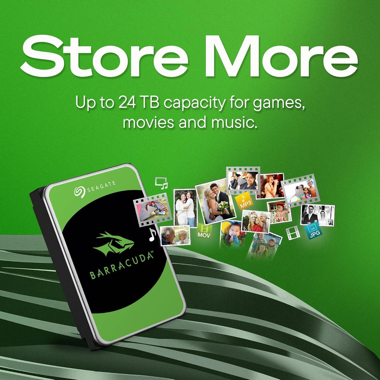 Seagate BarraCuda ST2000DM008 2TB 7200 RPM 256MB Cache SATA 6.0Gb/s 3.5" Hard Drive Bare Drive