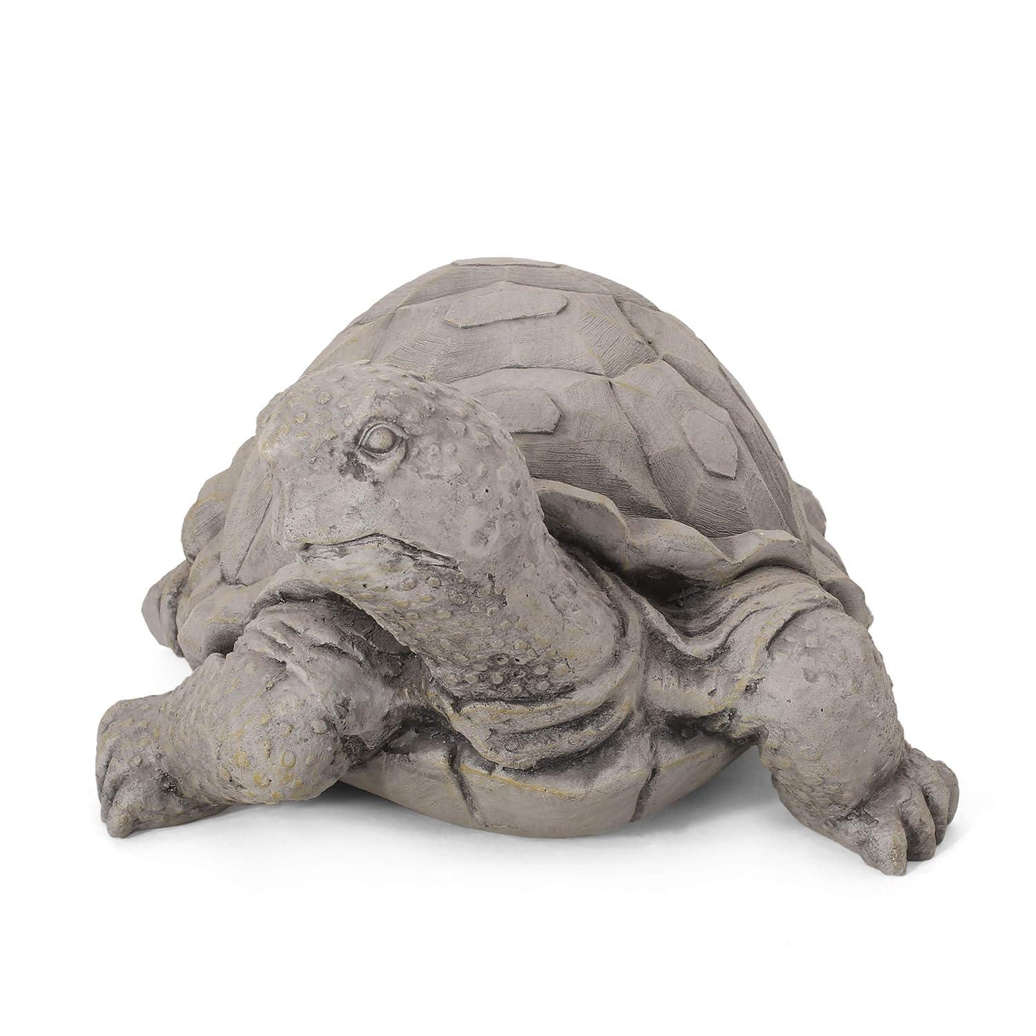 Christopher Knight Home Irwington Outdoor Turtle Statue, Dark Gray