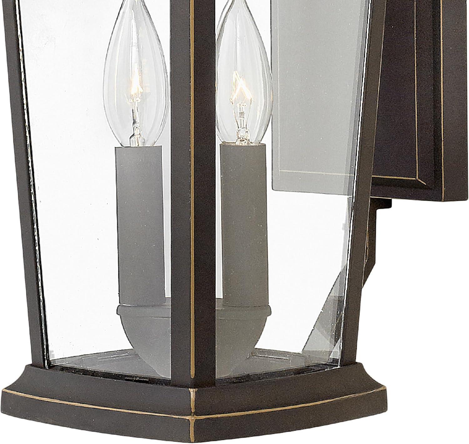 Oil Rubbed Bronze Outdoor Wall Lantern with Clear Glass