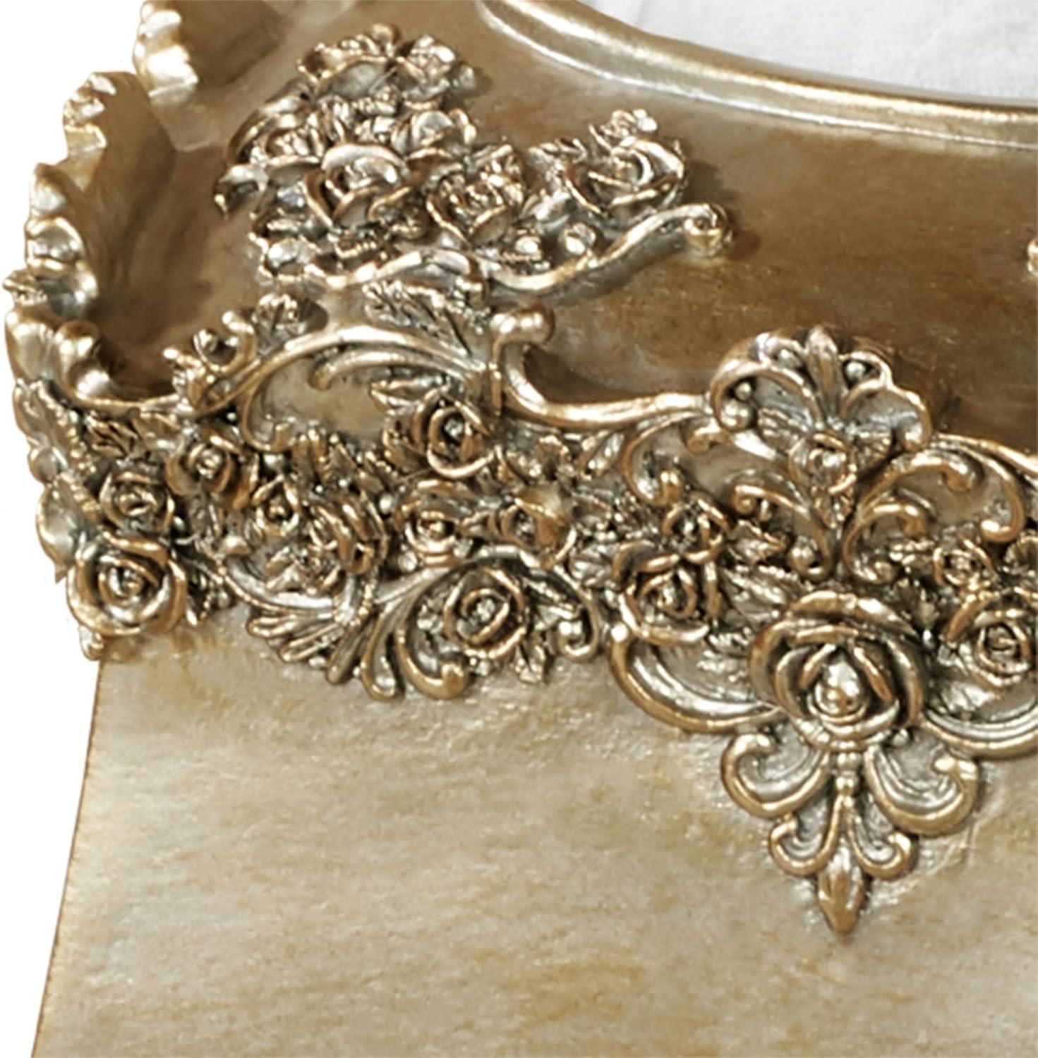 Victoria Rose Gold Handpainted Resin Tissue Cover