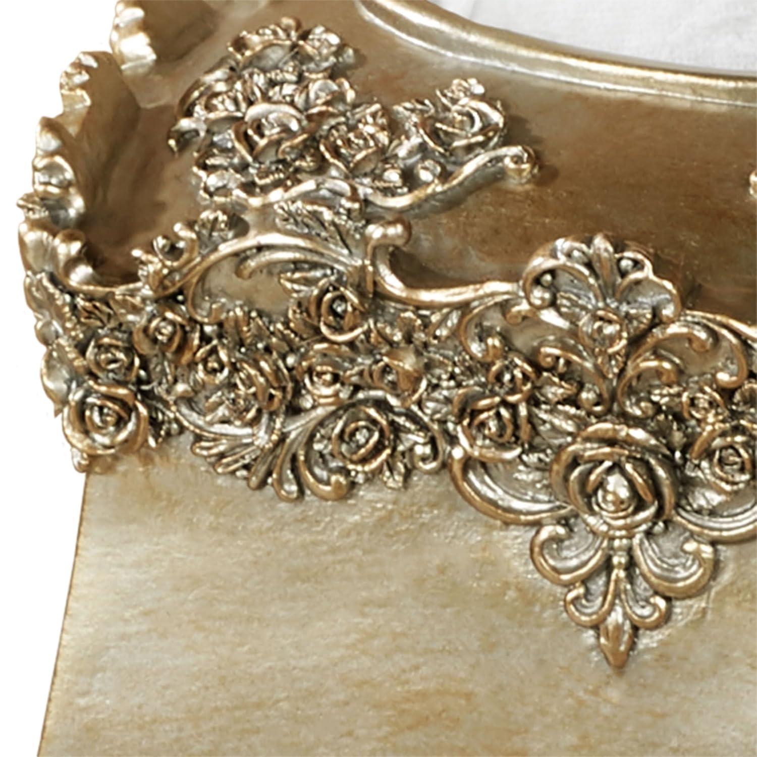 Victoria Rose Gold Handpainted Resin Tissue Cover