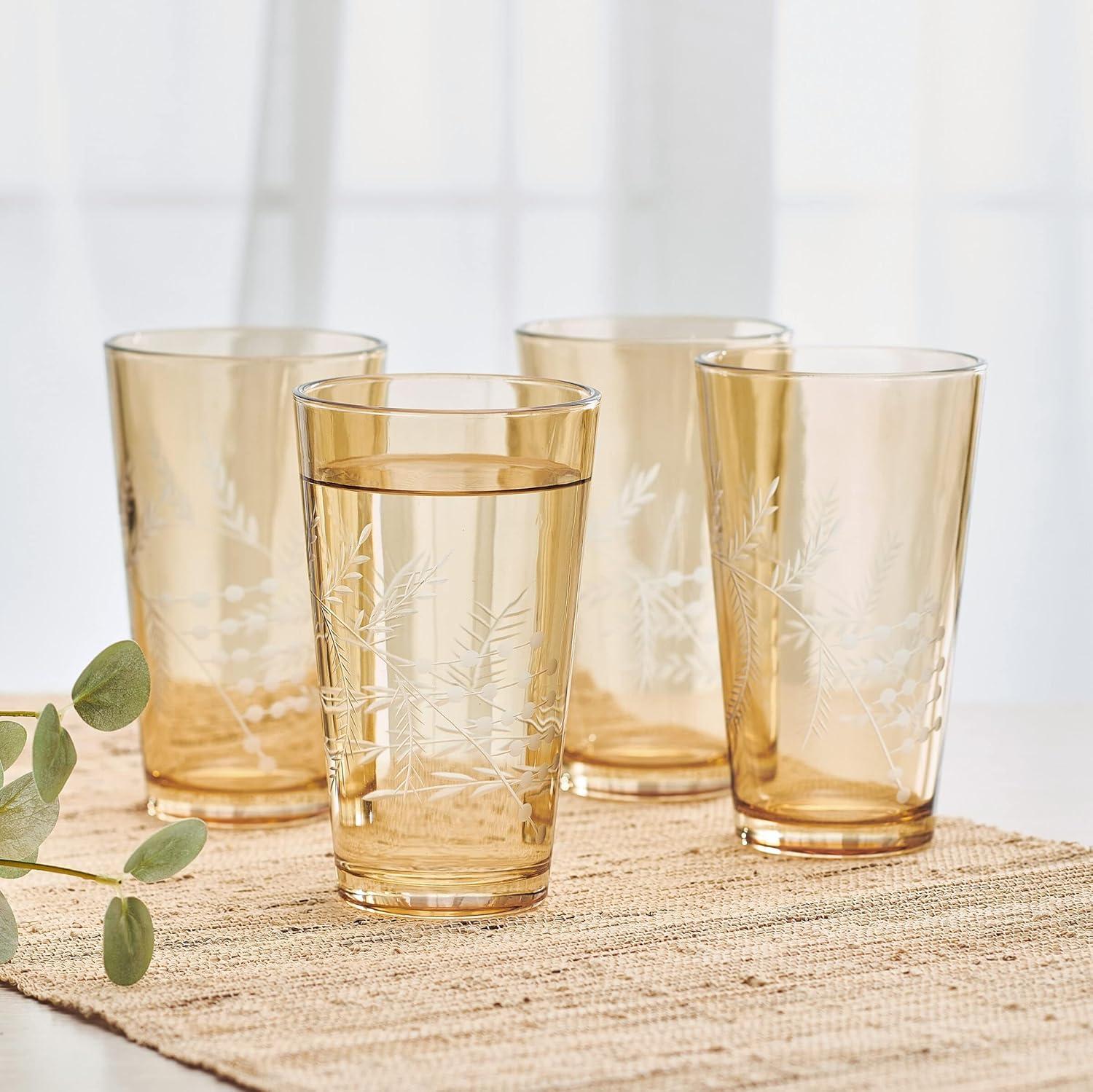 Fitz and Floyd Wildflower Highball Glasses