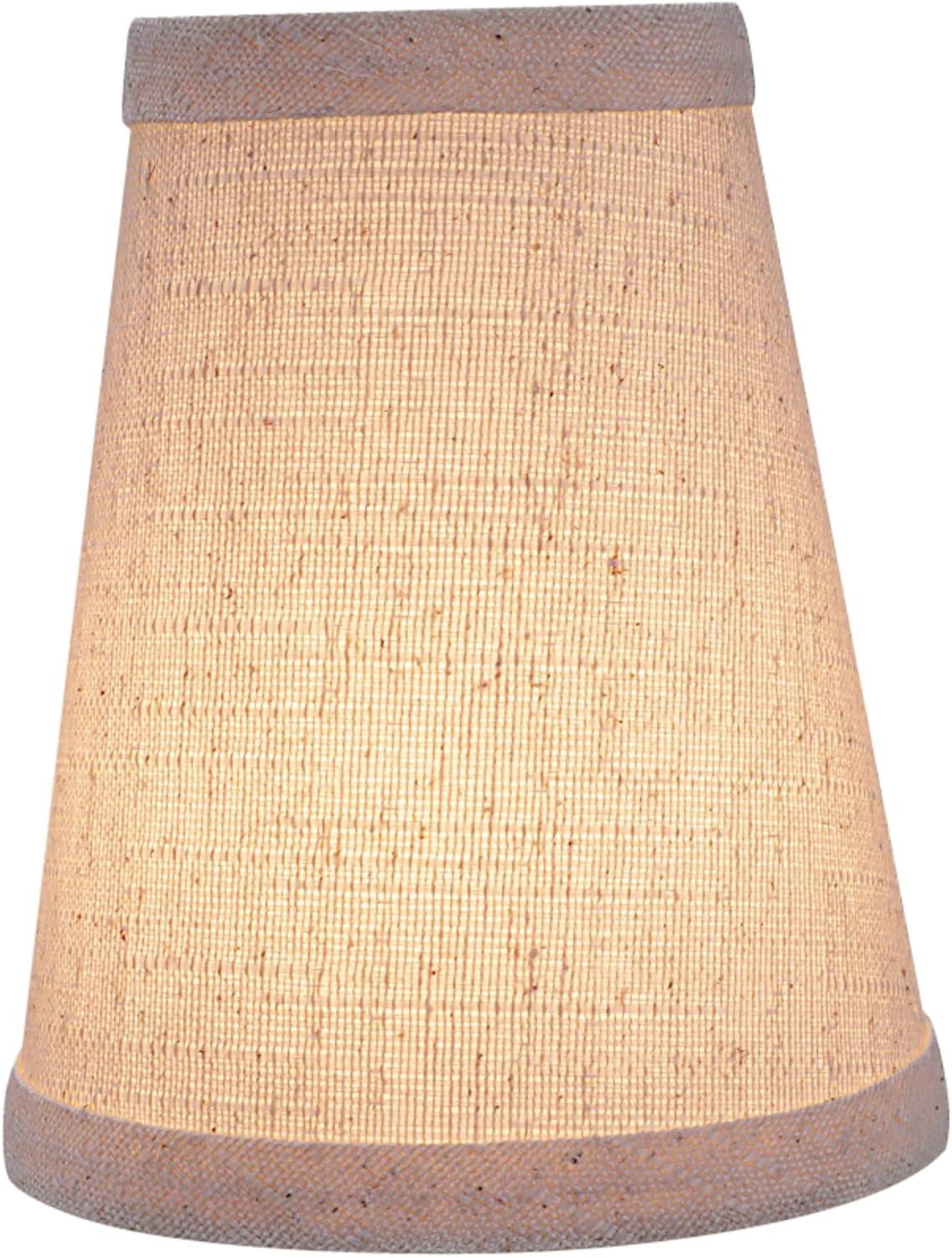 Aspen Creative 32663-2 Small Hardback Empire Shape Chandelier Clip-On Lamp Shade Set (2 Pack), Transitional Design in Off-White, 4" bottom width (2 1/2" x 4" x 5" )