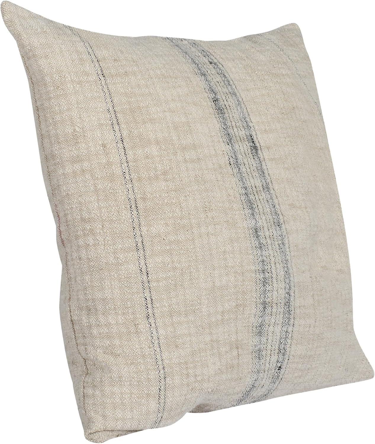 Lamina Pillow - Natural and Black / 22" x 22"