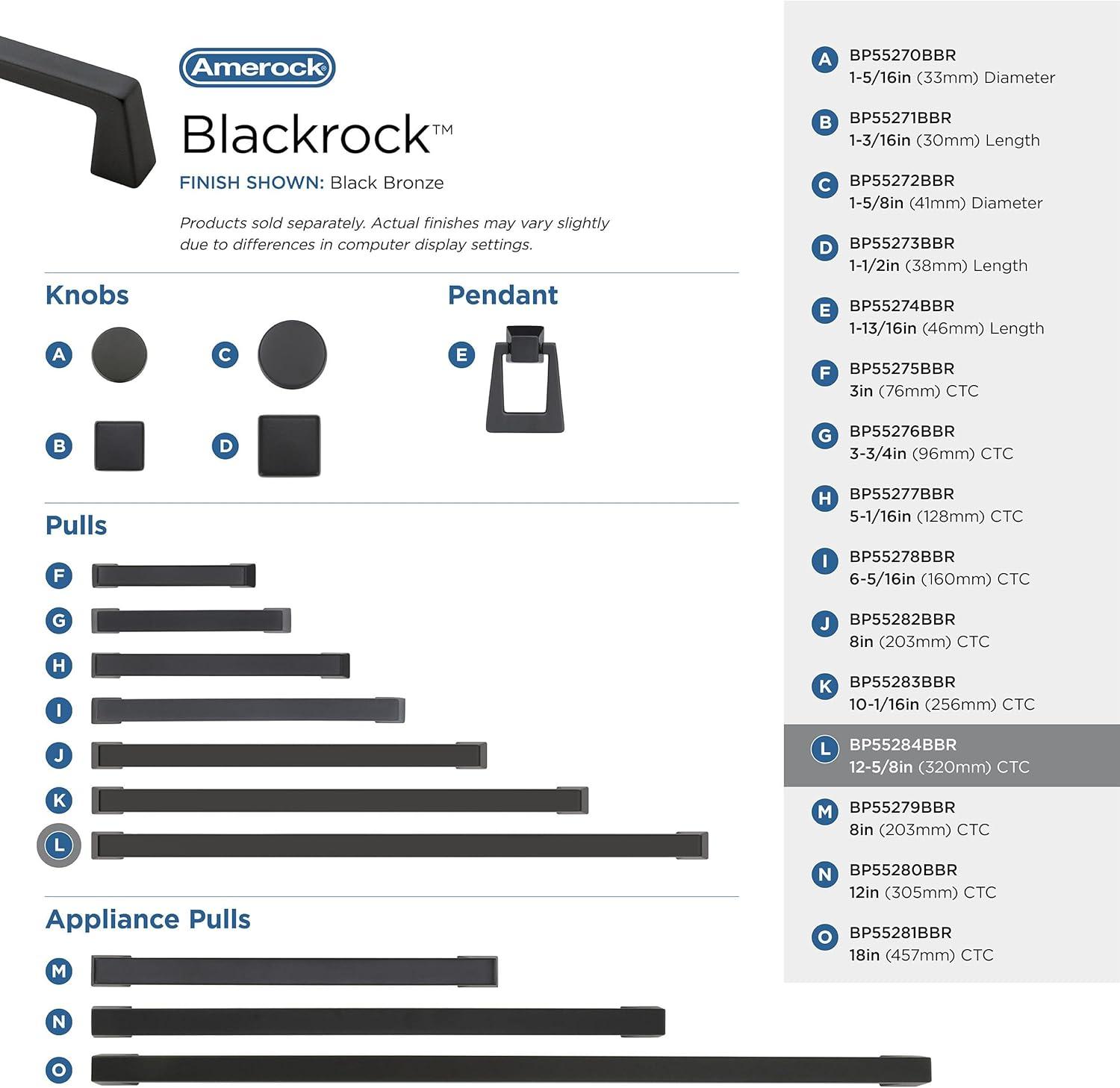 Amerock Blackrock Cabinet Door or Drawer Pull