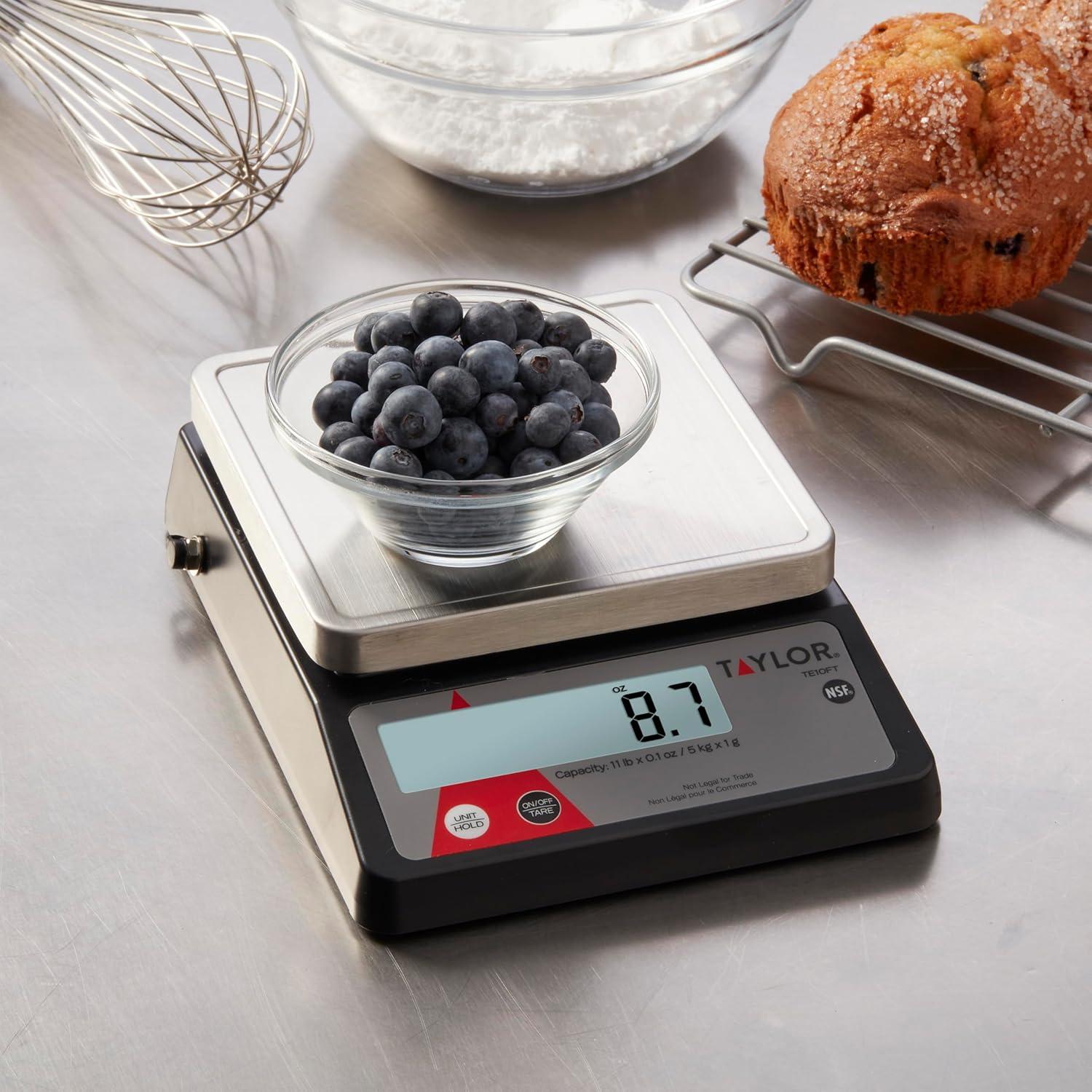 Taylor TE10FT Food Service 11-Pound Stainless Steel Digital Scale