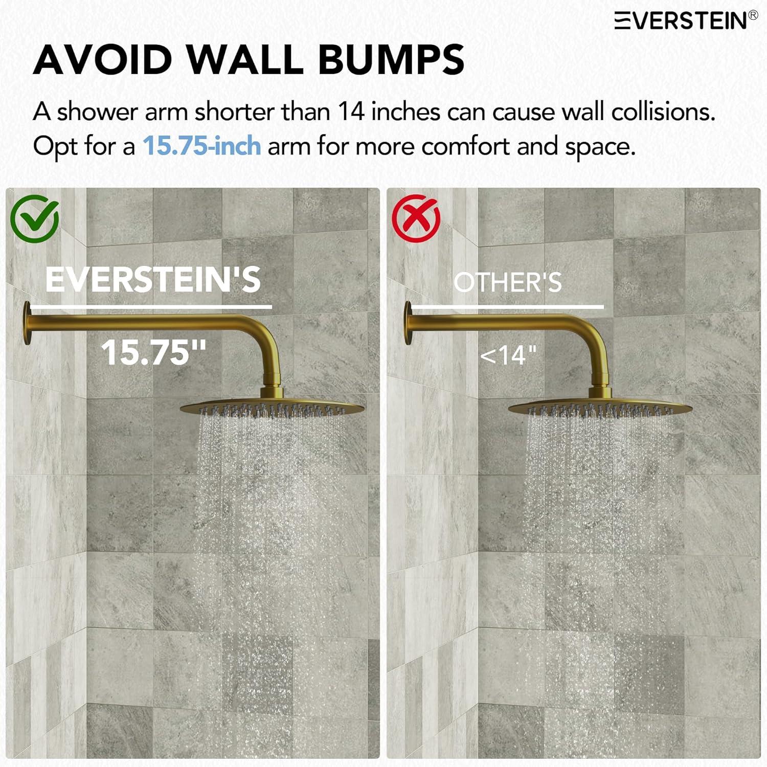 DualJetSpa 3-Function Round 10" & 6" Dual Shower Faucet System with Pressure Balancing Rough-In Valve