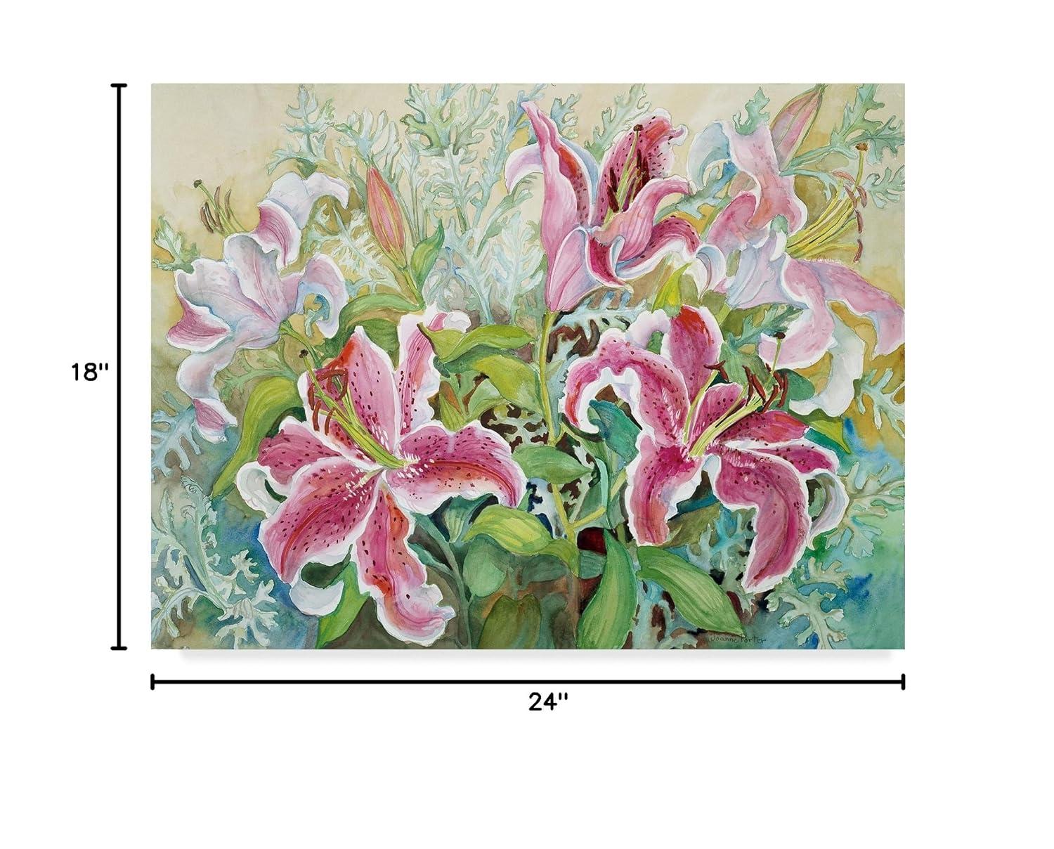 Trademark Fine Art Joanne Porter " Stargazer Lilies " by Joanne Porter