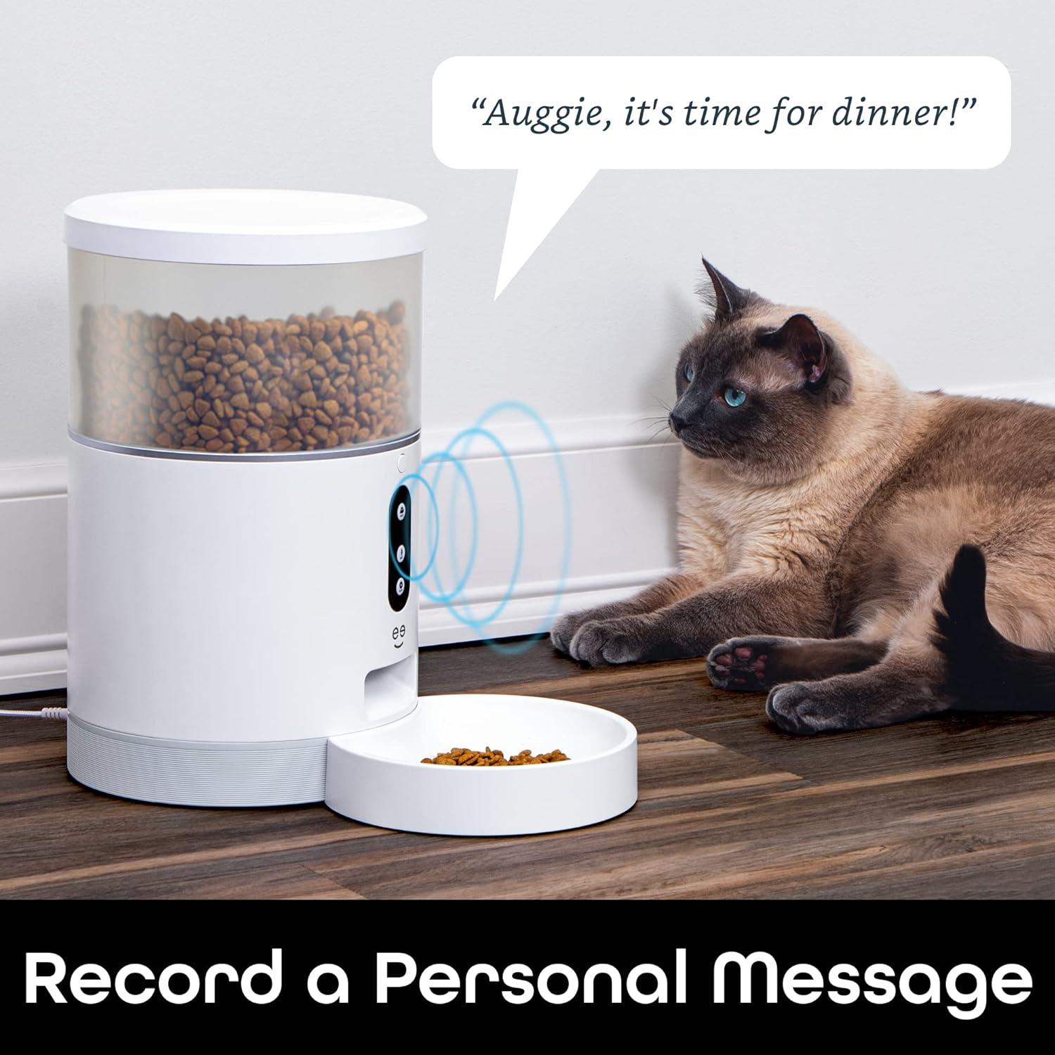 HOM Smart Pet Feeder - Automatic Cat Feeder and Dog Feeder with Portion Control and Programmable Feeding Time (4L)