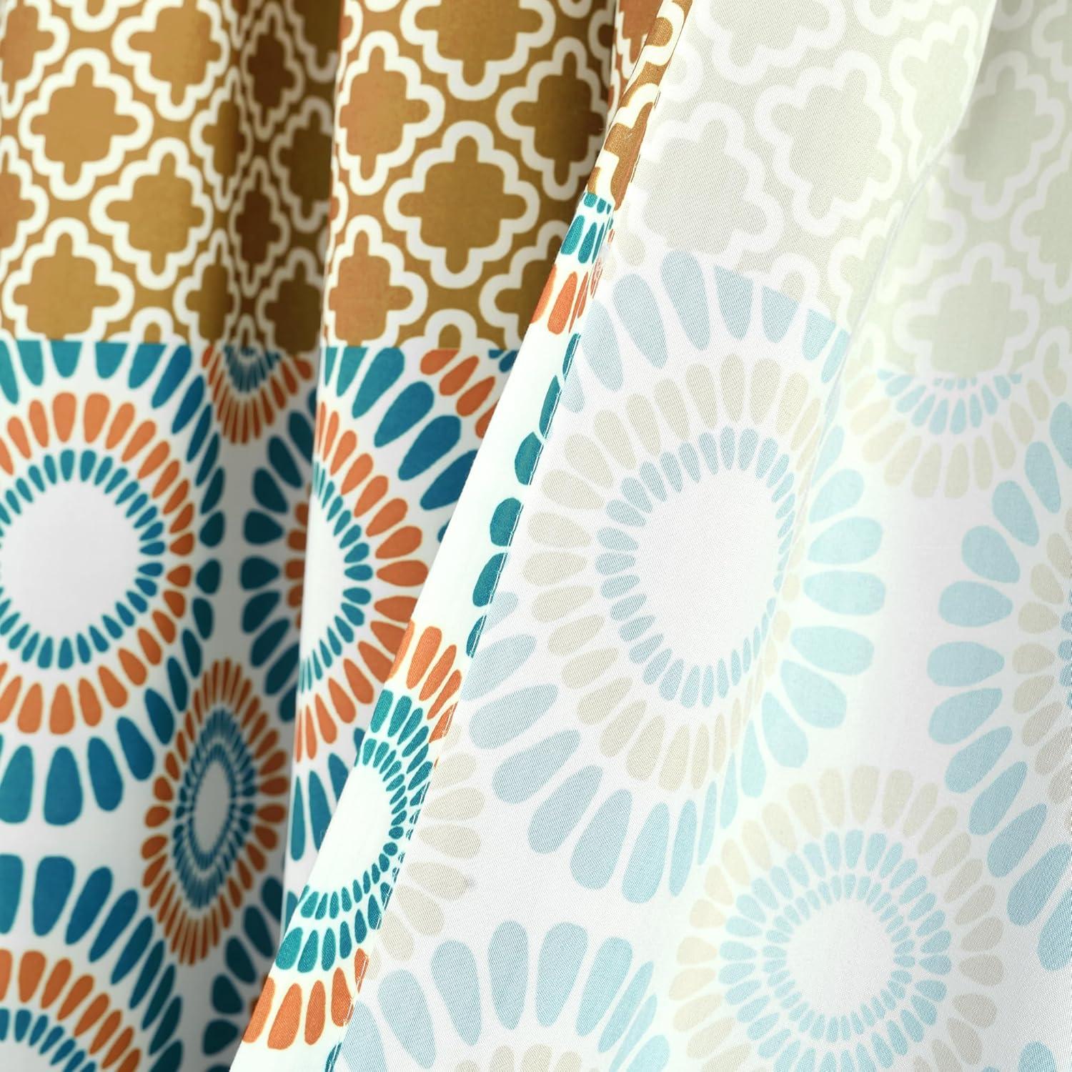 Lush Decor Bohemian Stripe Window Curtain Panels Set