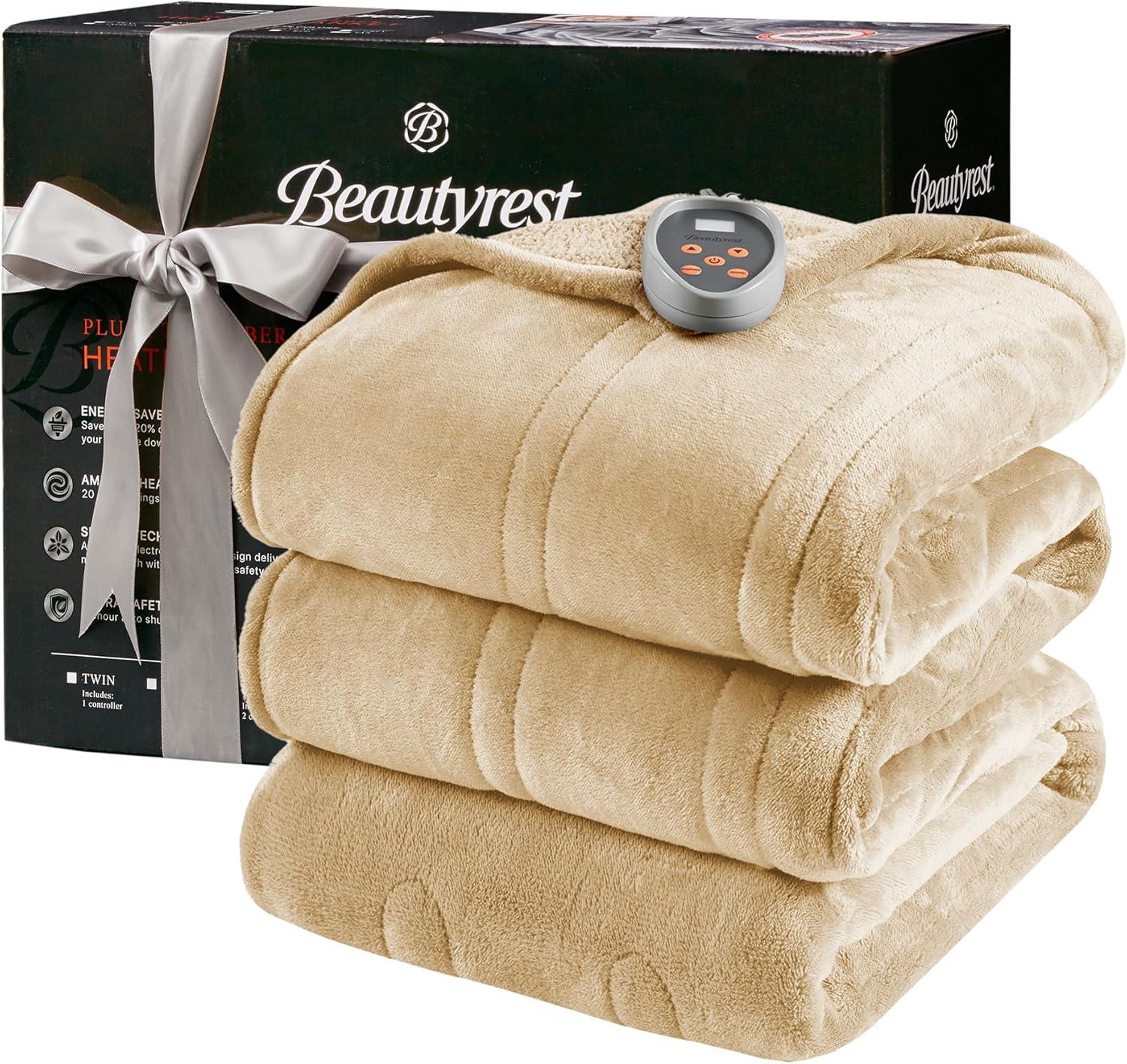 Beautyrest Beautyrest Heated Oversized Microlight to Berber Blanket