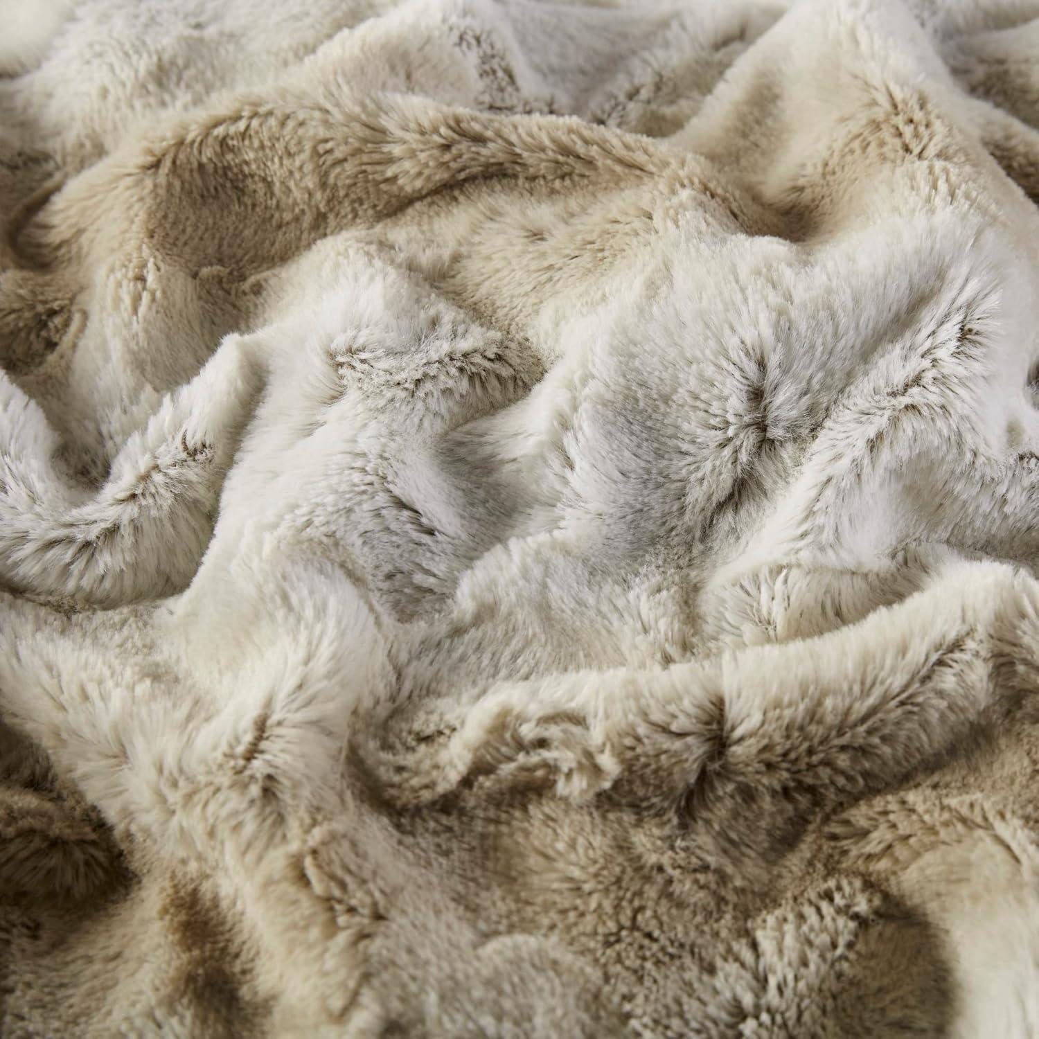 60"x70" Oversized Marselle Faux Fur Throw Blanket - Madison Park