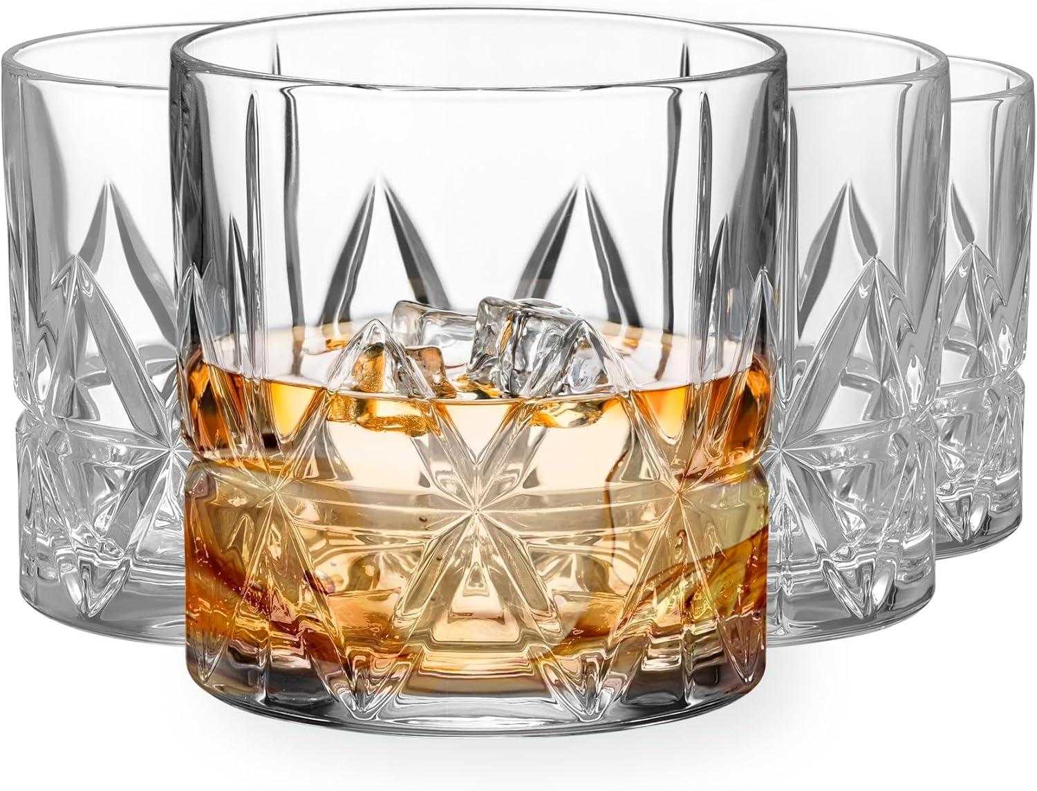 Orrefors Peak Lead-Free Crystal Double Old Fashioned Glass Set