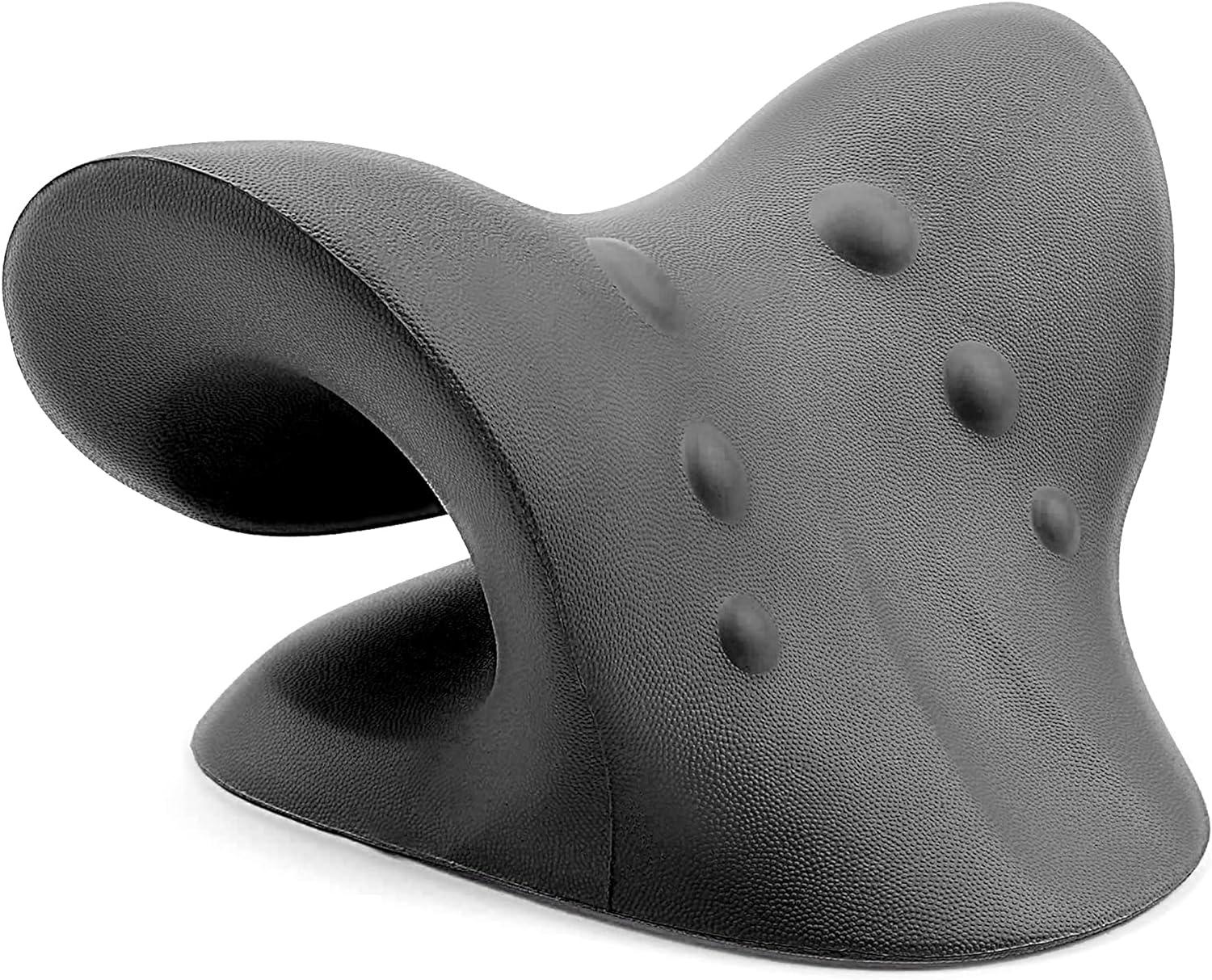 ParkistStar Cervical Traction Neck Pillow for Pain Relief and Spinal Alignment - Chiropractic Shoulder and Neck Stretcher with Relaxing Benefits
