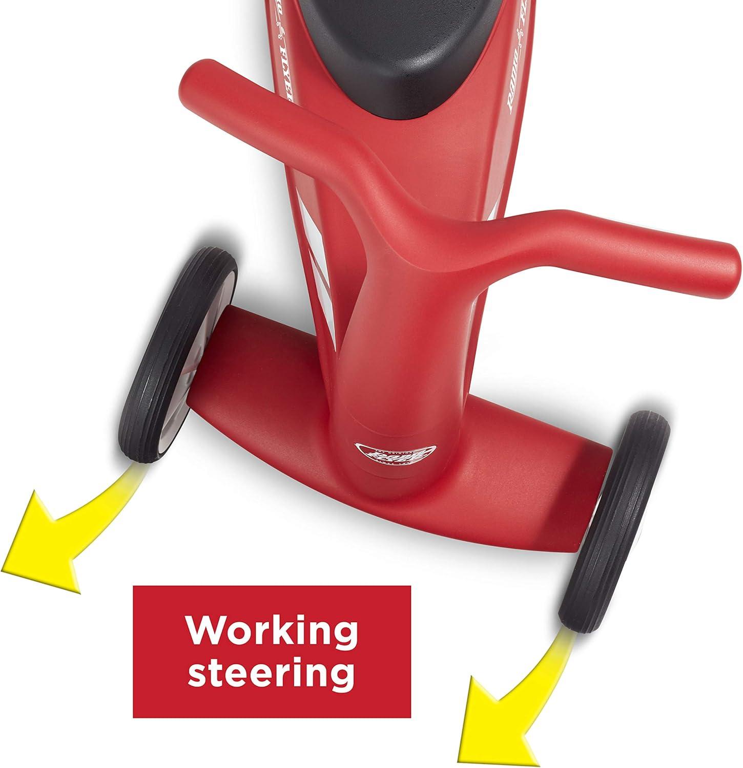 Red and Black Ergonomic Toddler Ride-On Toy