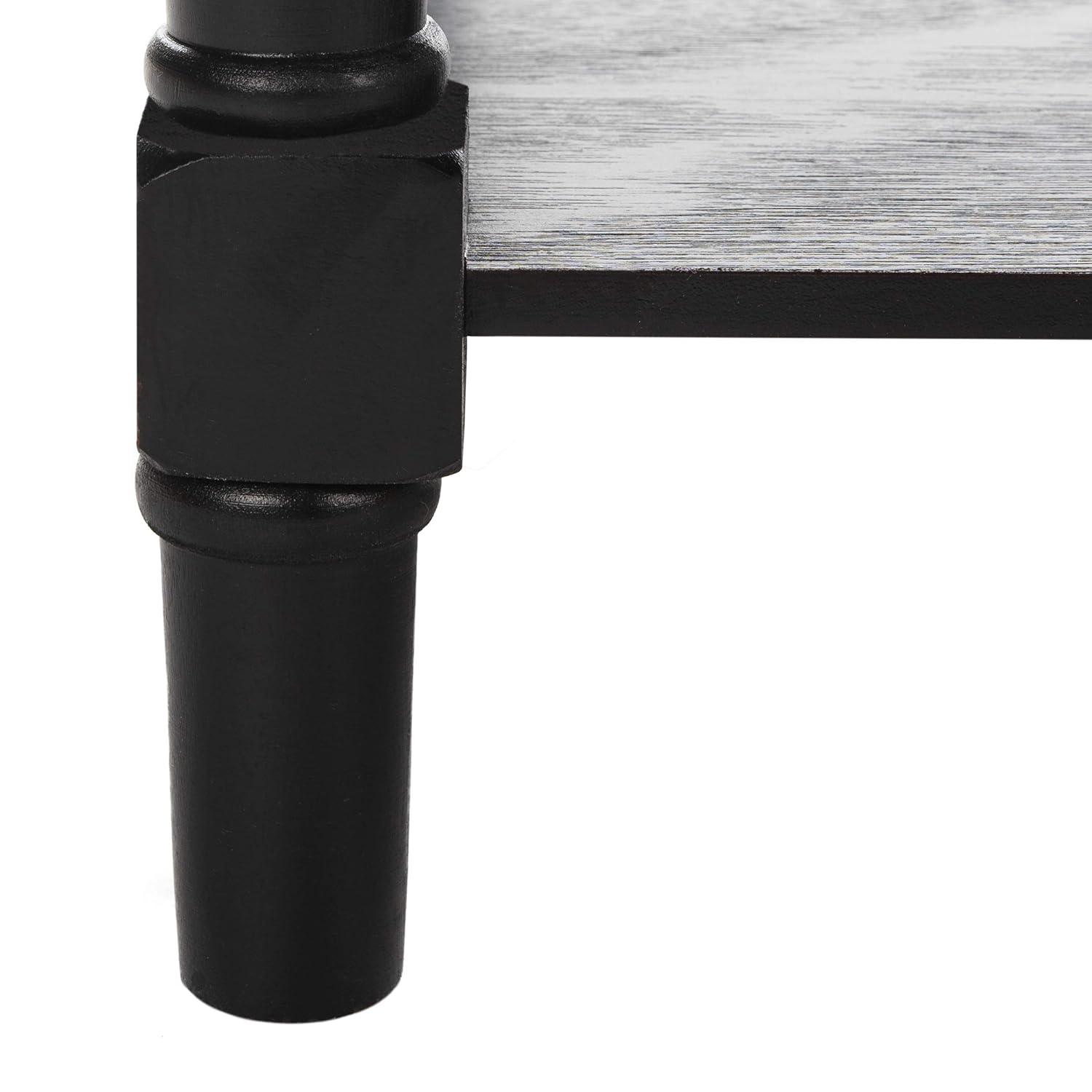 Boris Coffee Table - Distressed Black - Safavieh