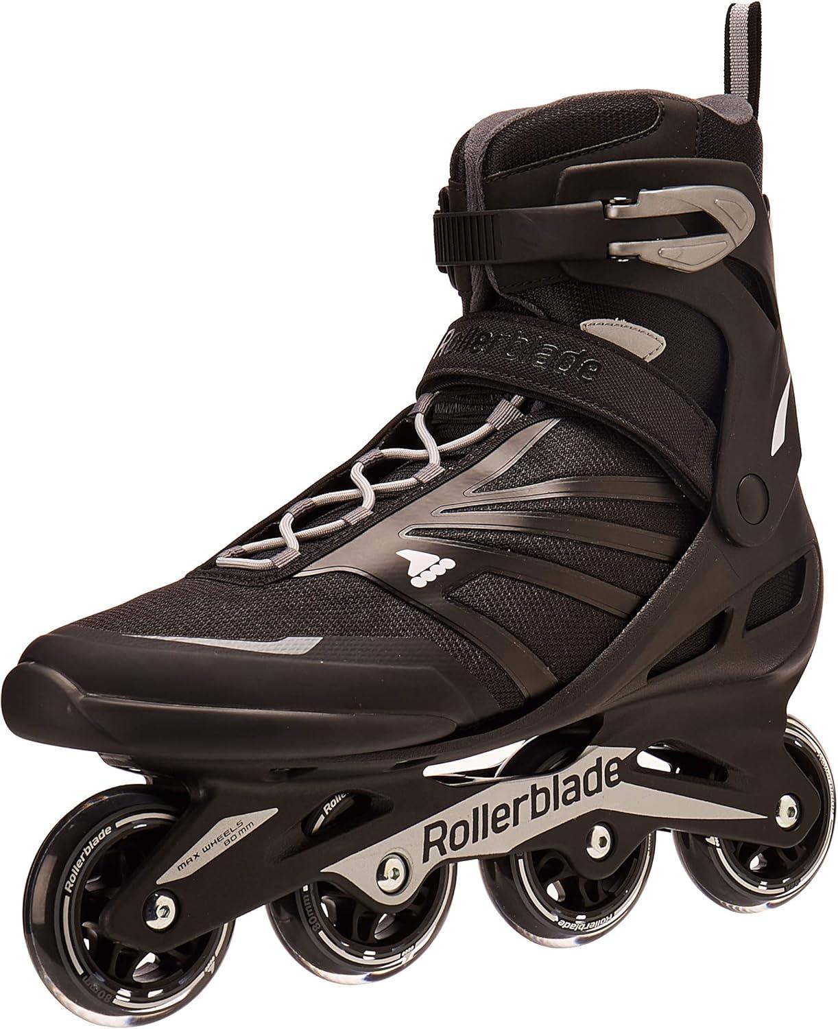 Rollerblade Zetrablade Mens Inline Skate, Black/Silver, 13