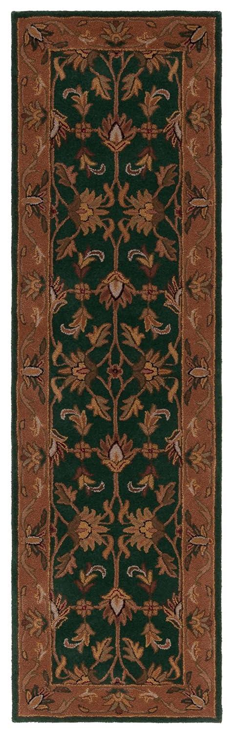 Heritage HG628 Hand Tufted Runner Rug - Dark Green/Gold - 2'3"x10' - Safavieh.
