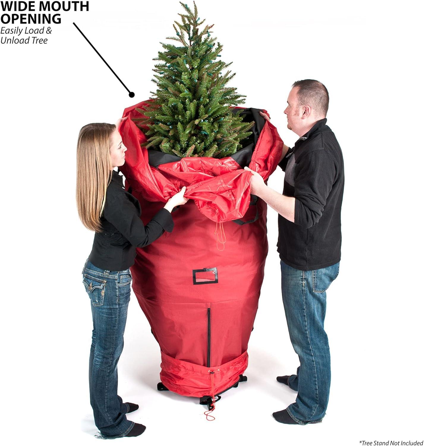 Red Upright Christmas Tree Storage Bag for 9-Foot Trees