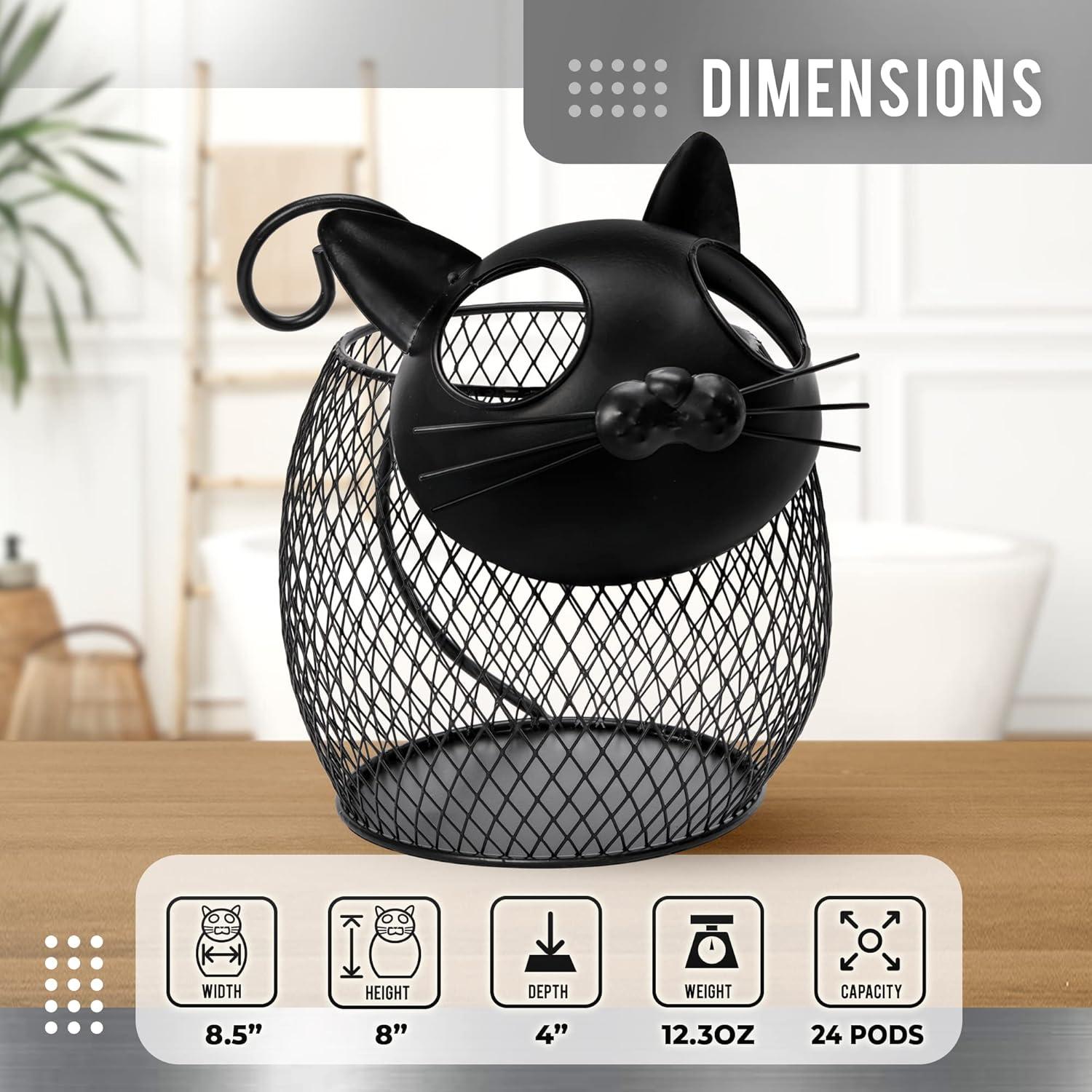 Made Easy Kit Coffee Pod Basket Organizer Useful Decor - Compatible with Keurig K-Cup Pods - Home Coffee Bar Functional Decoration - Café Station Countertop Freestanding Storage Accessory (Bunny)