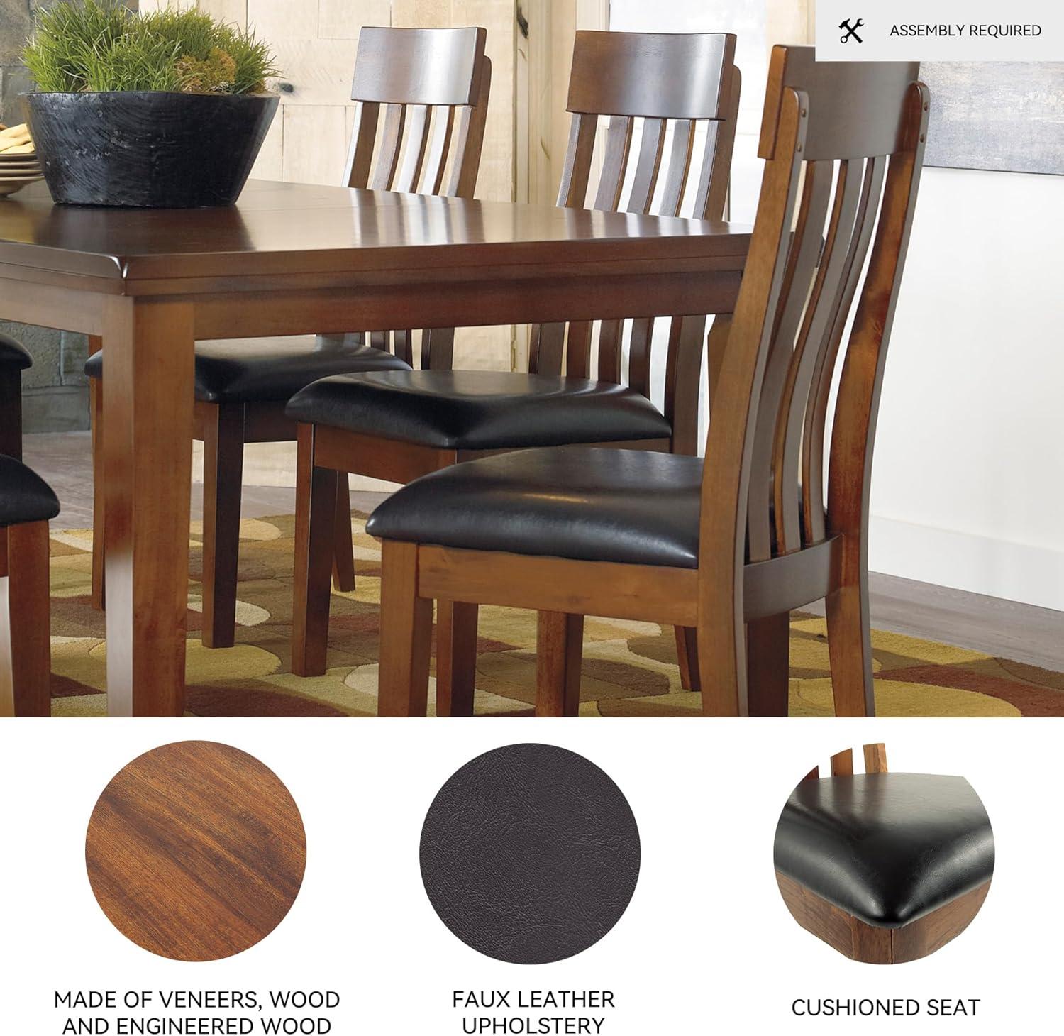 Signature Design by Ashley Ralene Rake Back Dining Room Chair, Set of 2, Brown