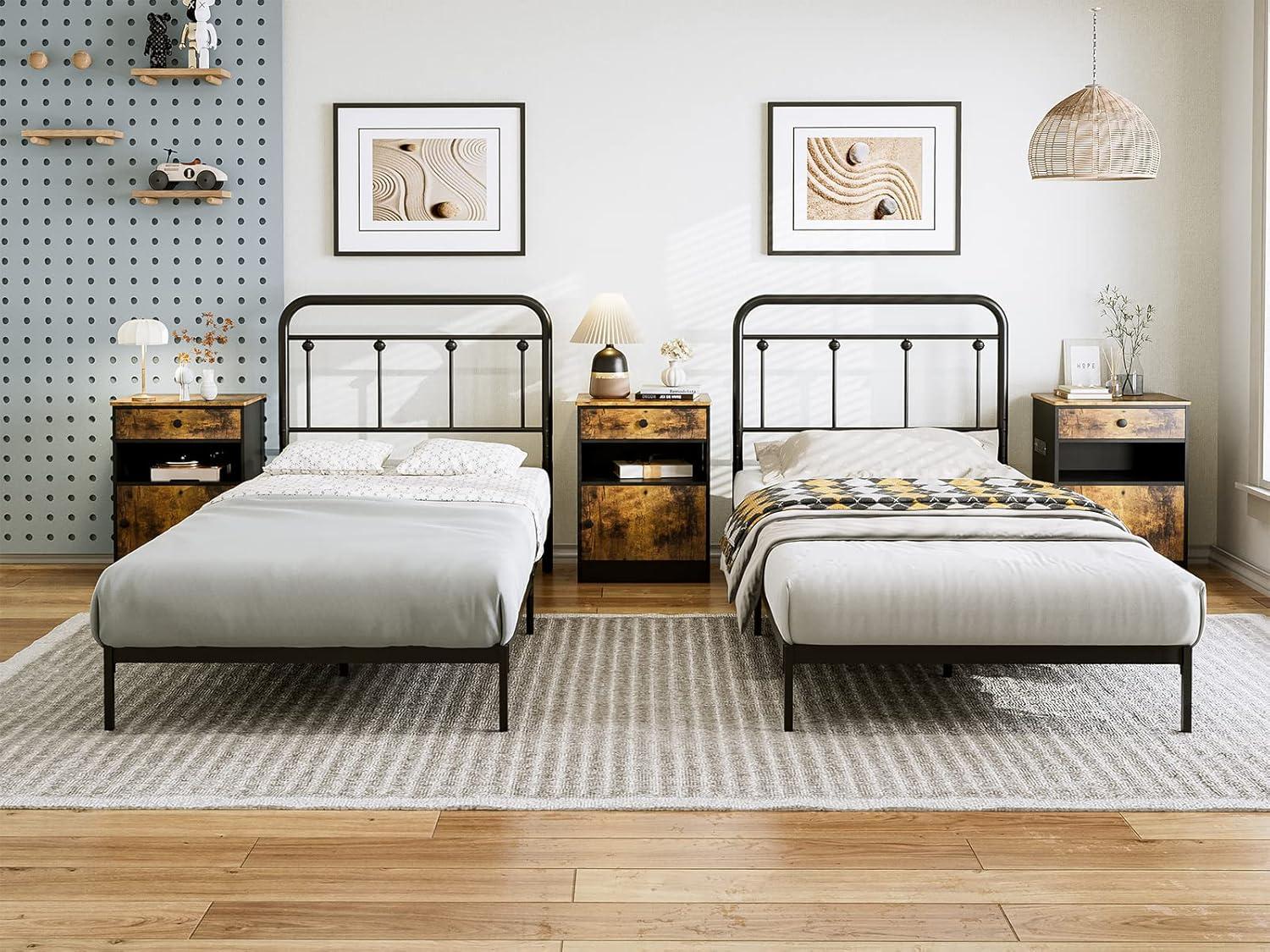 August Grove® August Grove® Metal Headboard - Adjustable Height - Farmhouse Victorian Style