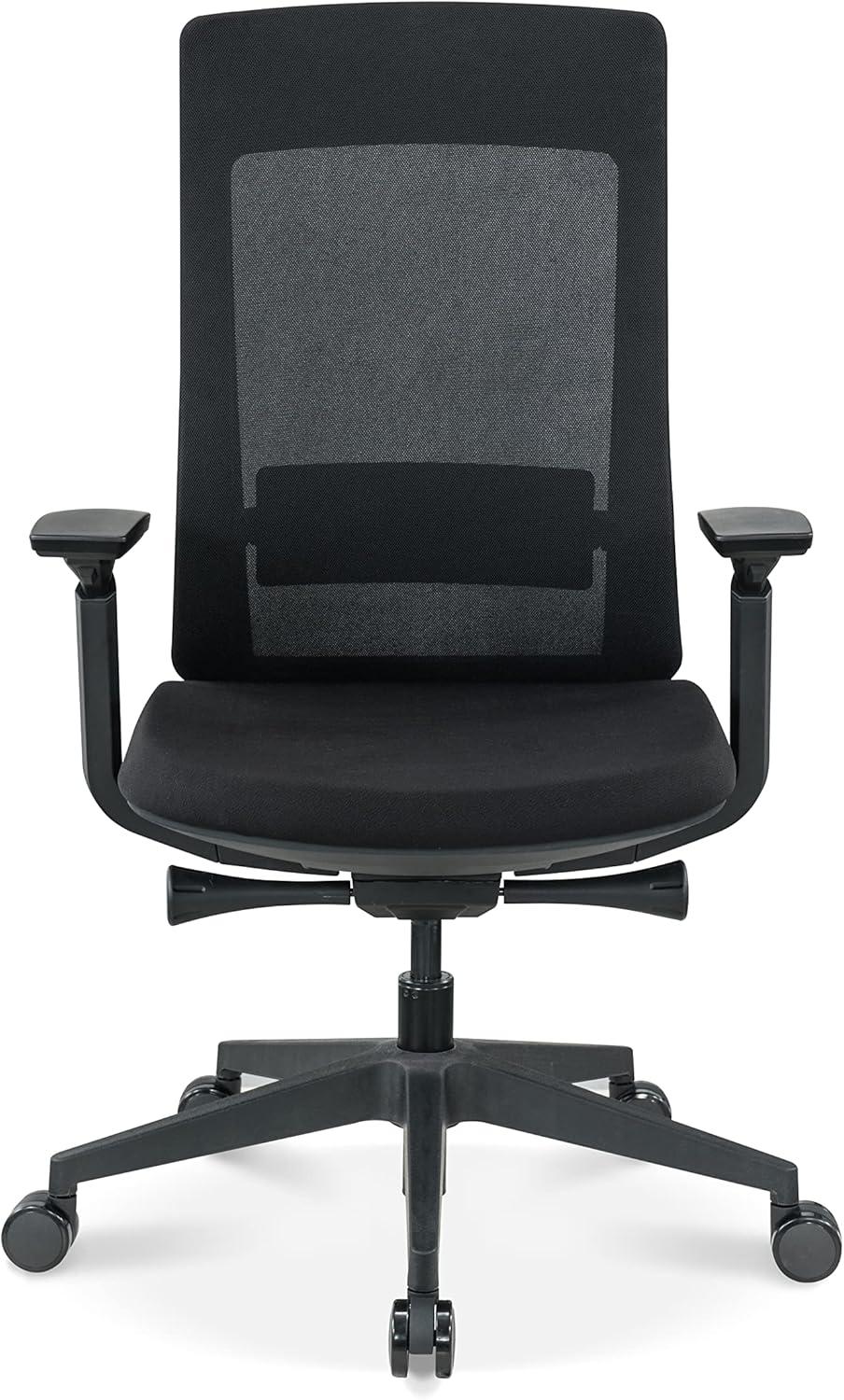 Elevate High-Back Executive Mesh and Fabric Swivel Chair in Black