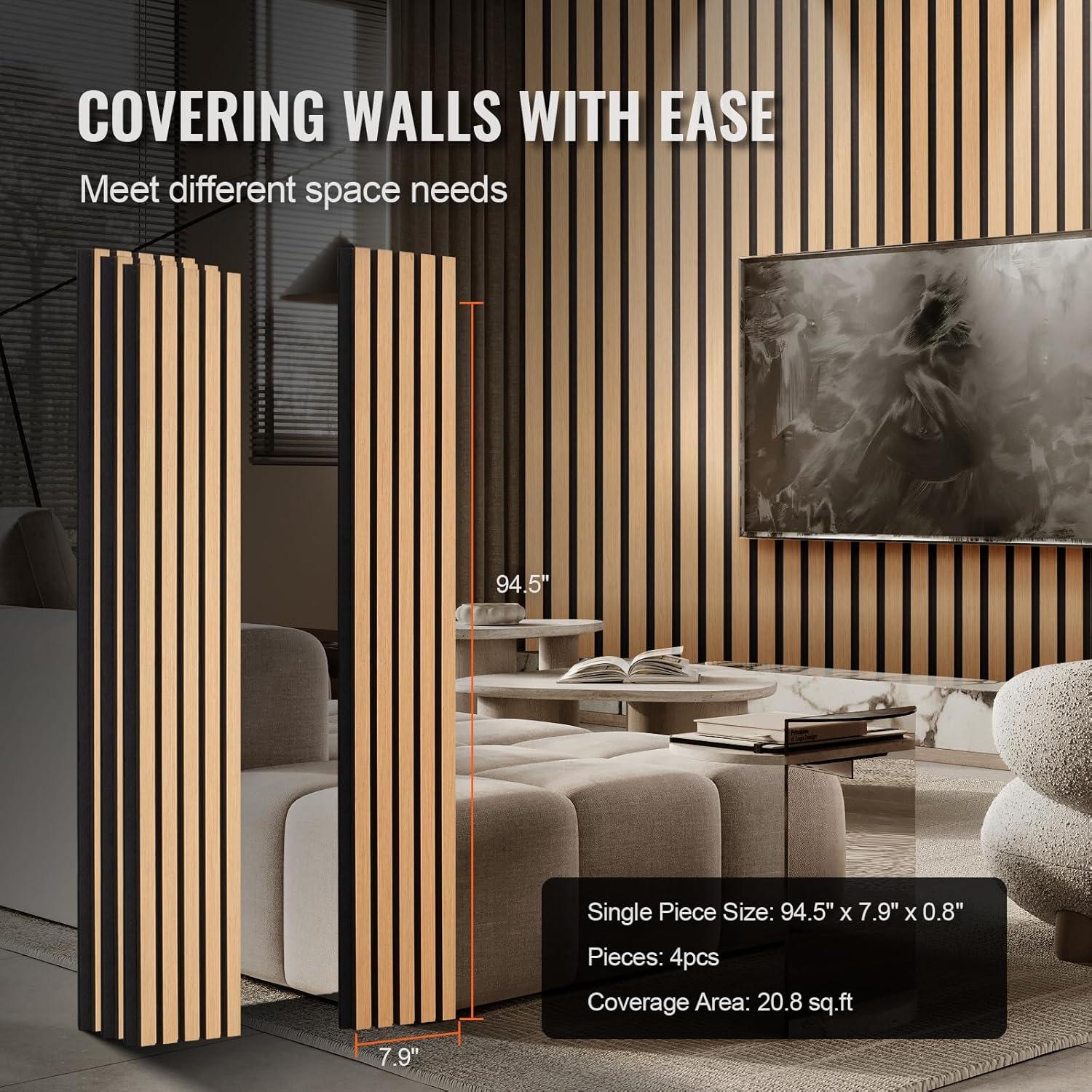 VEVOR Wood Slat Acoustic Panels for Modern Wall Decor